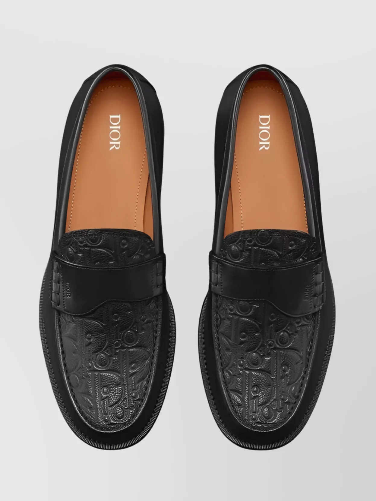 Christian Dior Loafer With Embossed Detailing And Round Toe