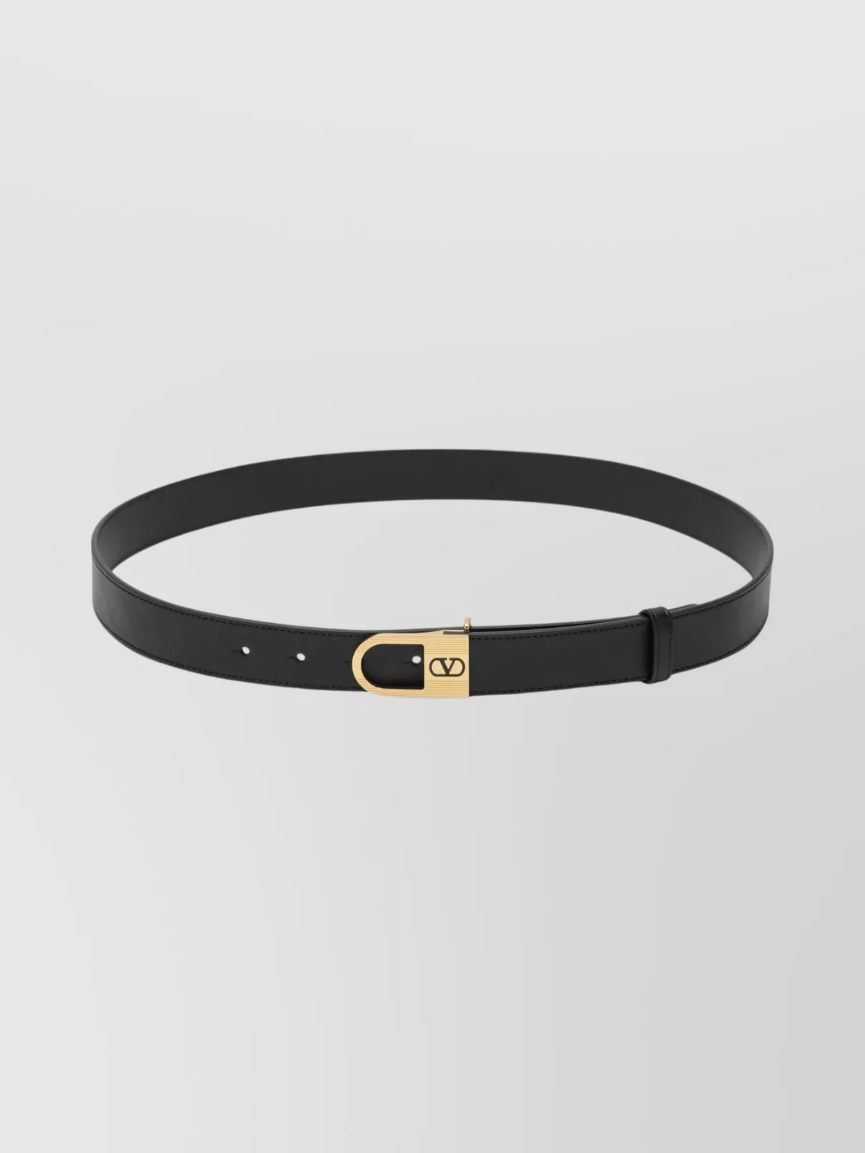 Valentino Garavani Signature Vlogo Belt Gold-tone Buckle
