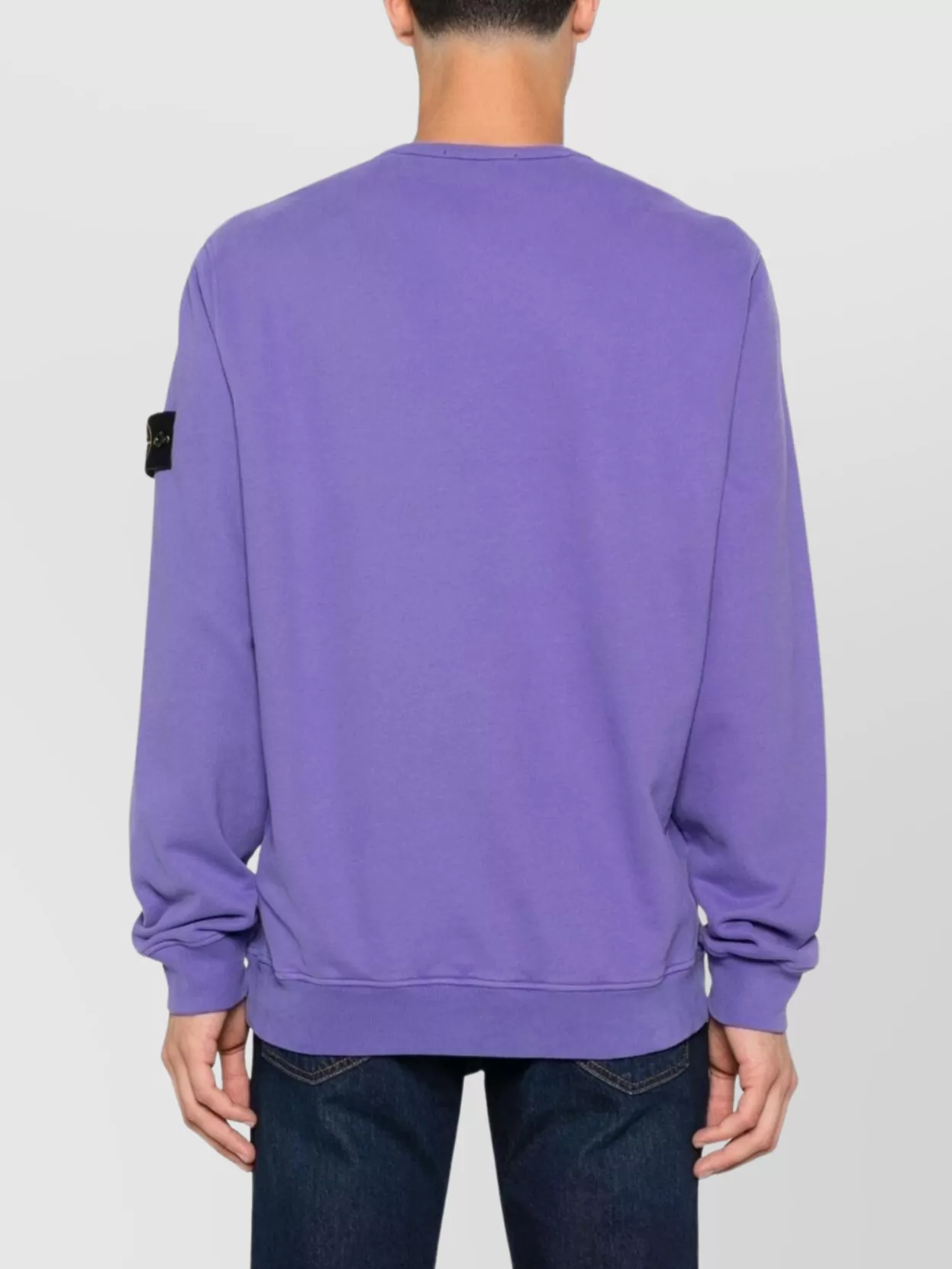 Stone Island Ribbed Crew Neck Sweatshirt