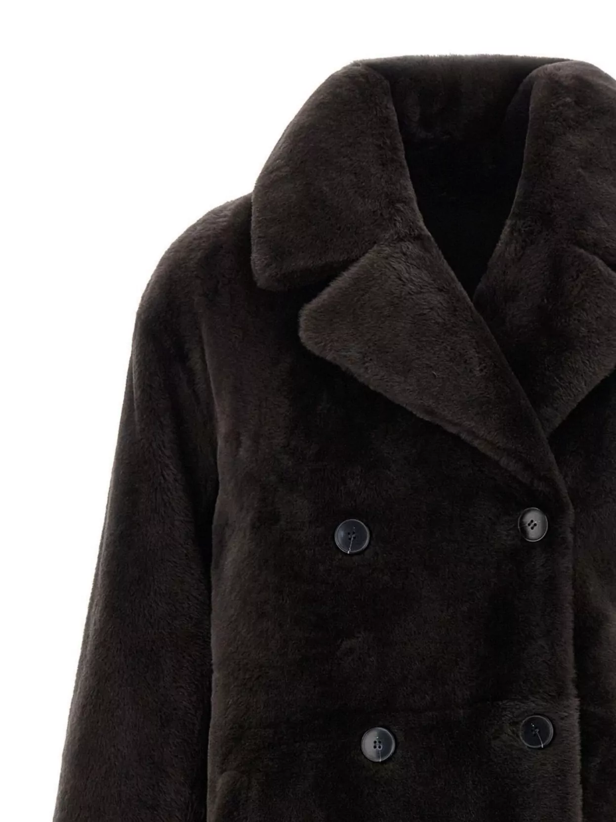 Yves Salomon Double-breasted Long Coat Notched Lapels