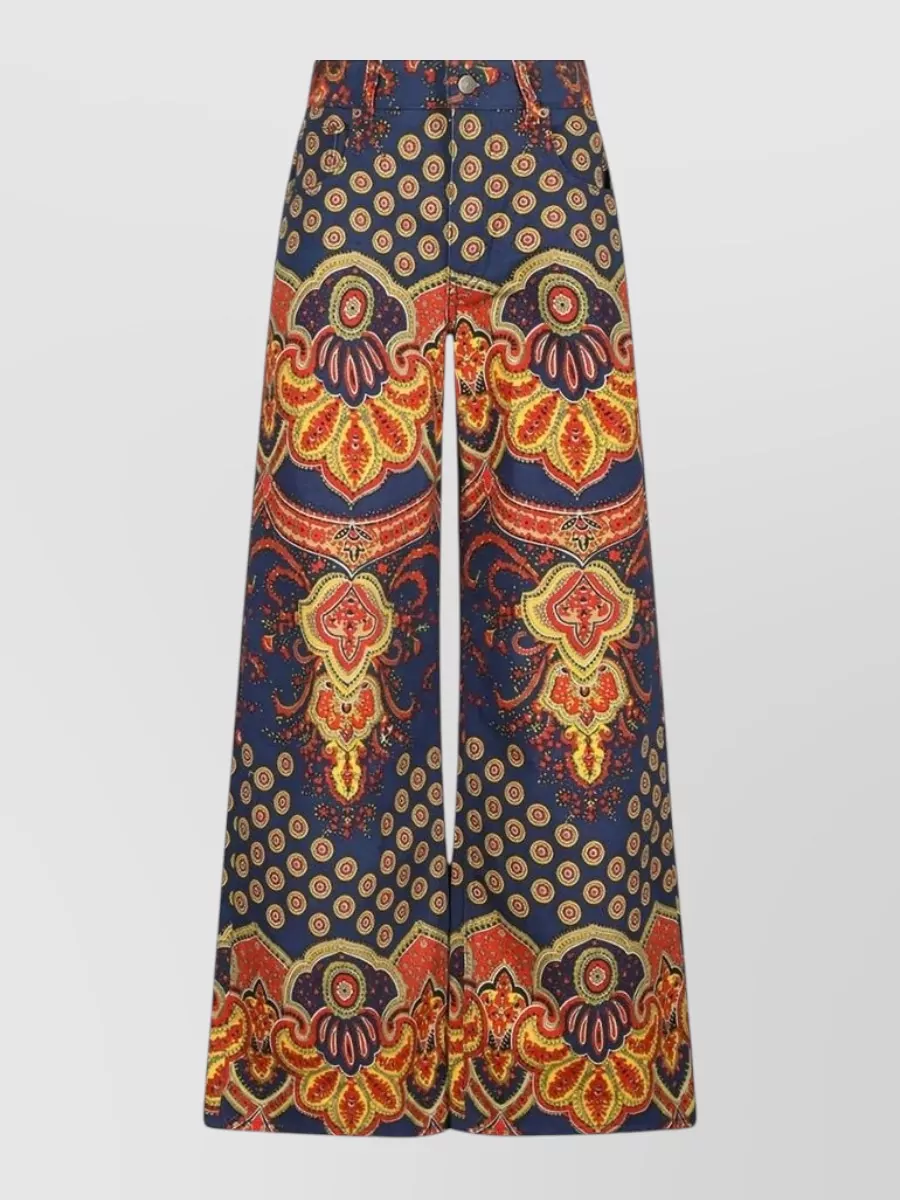 Valentino Garavani Denim Wide-Leg Trousers