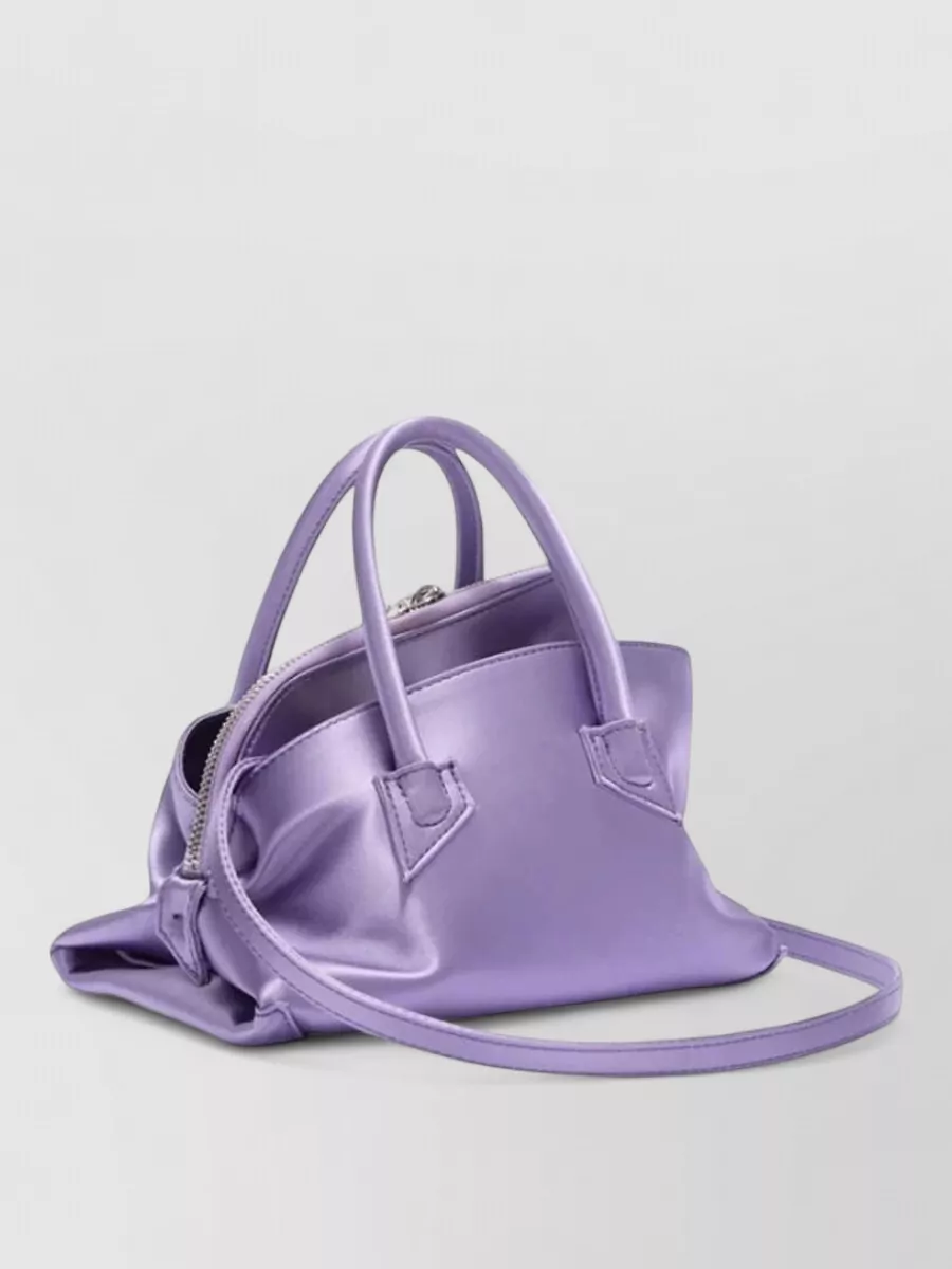 The Attico Mini Satin Top Handle Bag