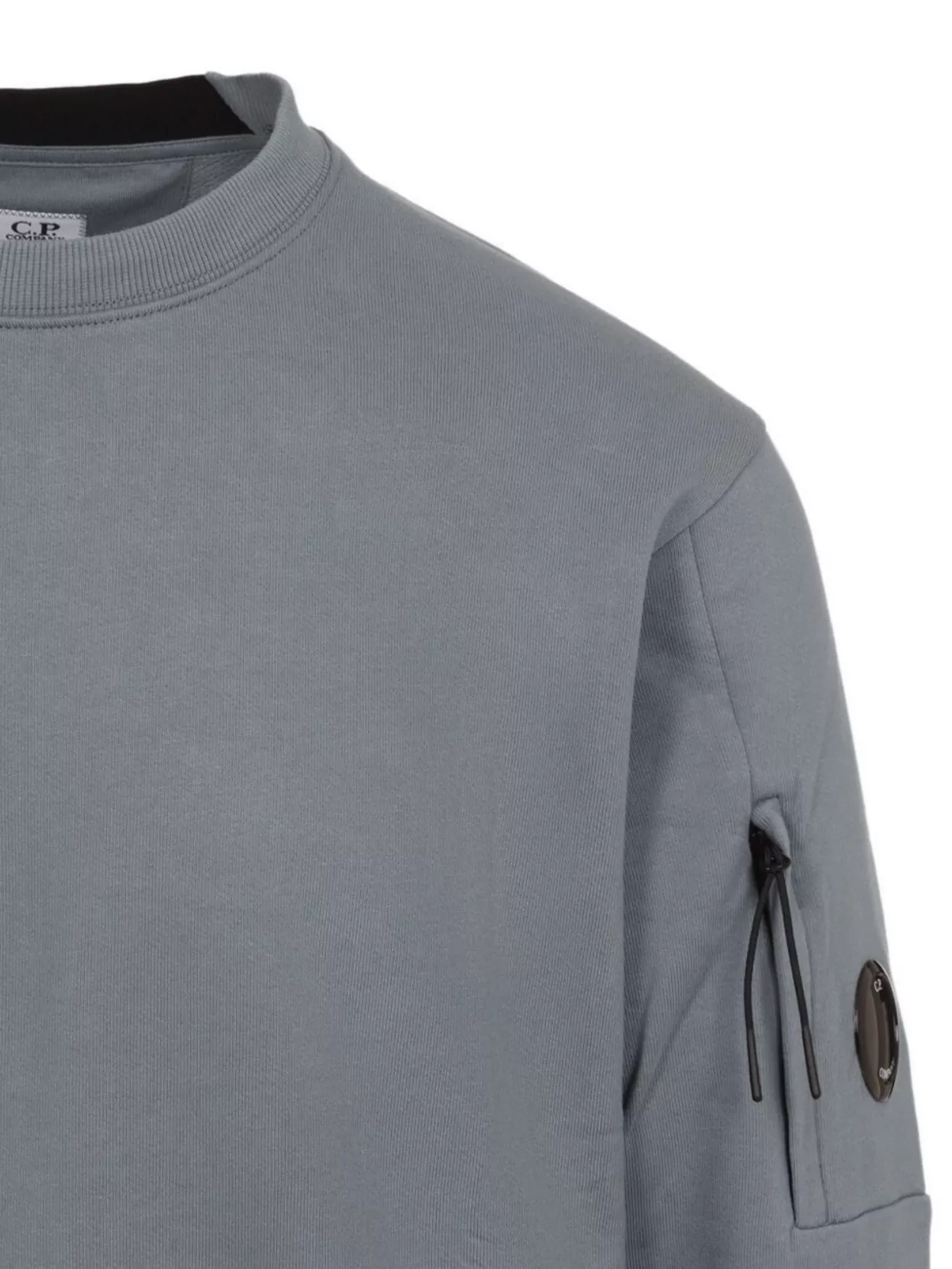 C.p. Company Cotton Crewneck Sweatshirt Arm Pocket