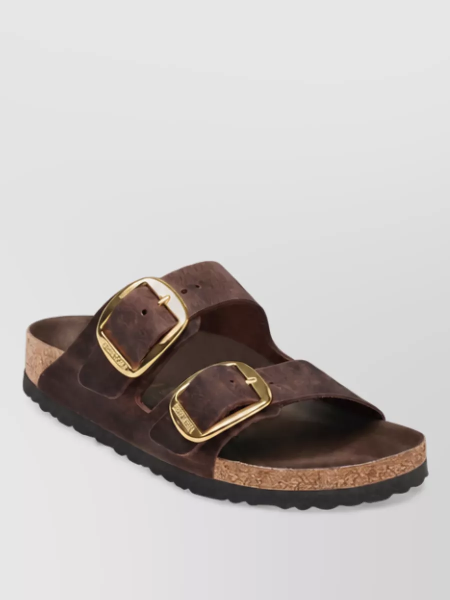 Birkenstock leather flat slides