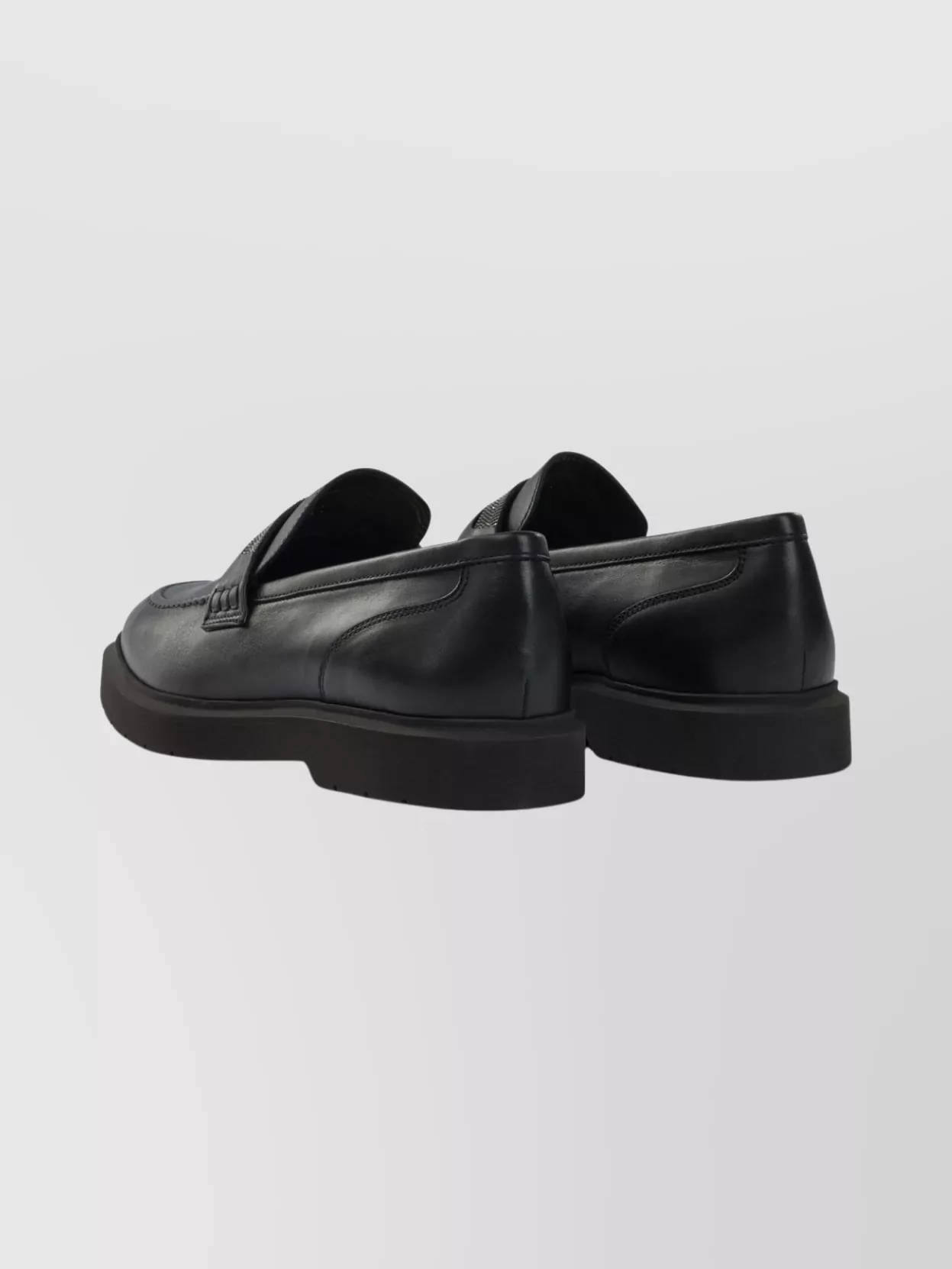 Brunello Cucinelli Jewel Embellished Round Toe Loafers