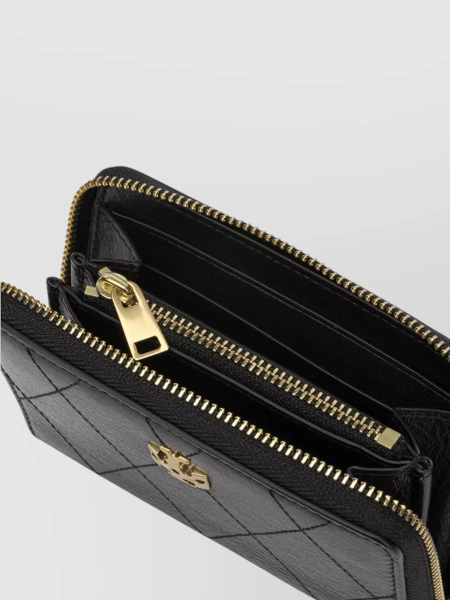 Tory Burch Quilted Leather Zip Wallet