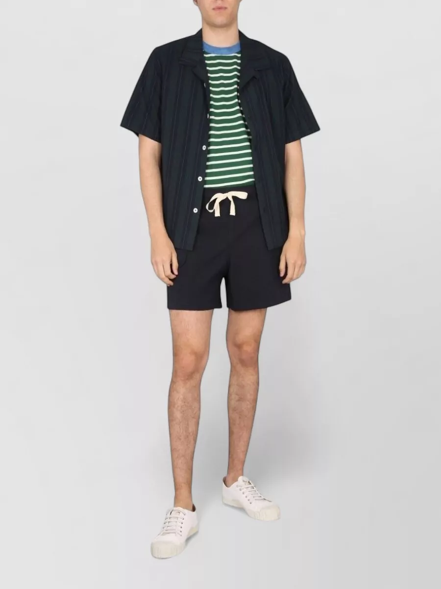 Howlin Striped cotton bowling shirt