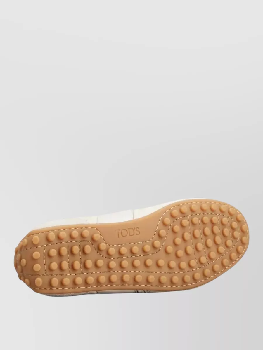 Tod's T Marathon Leather Sneakers Contrast Stitching Rubber