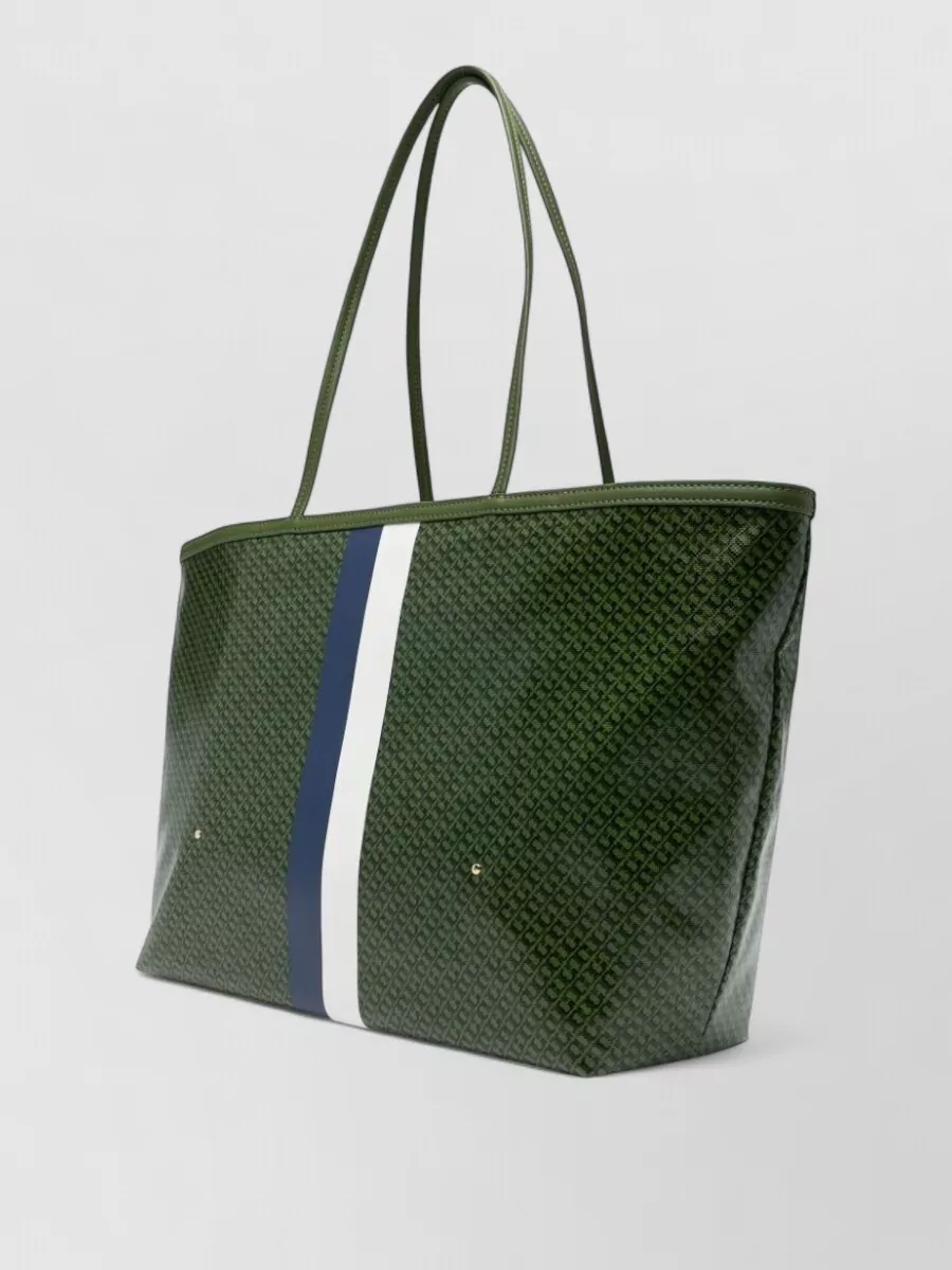 Tory Burch Racer Motif Tote Bag Top Handles