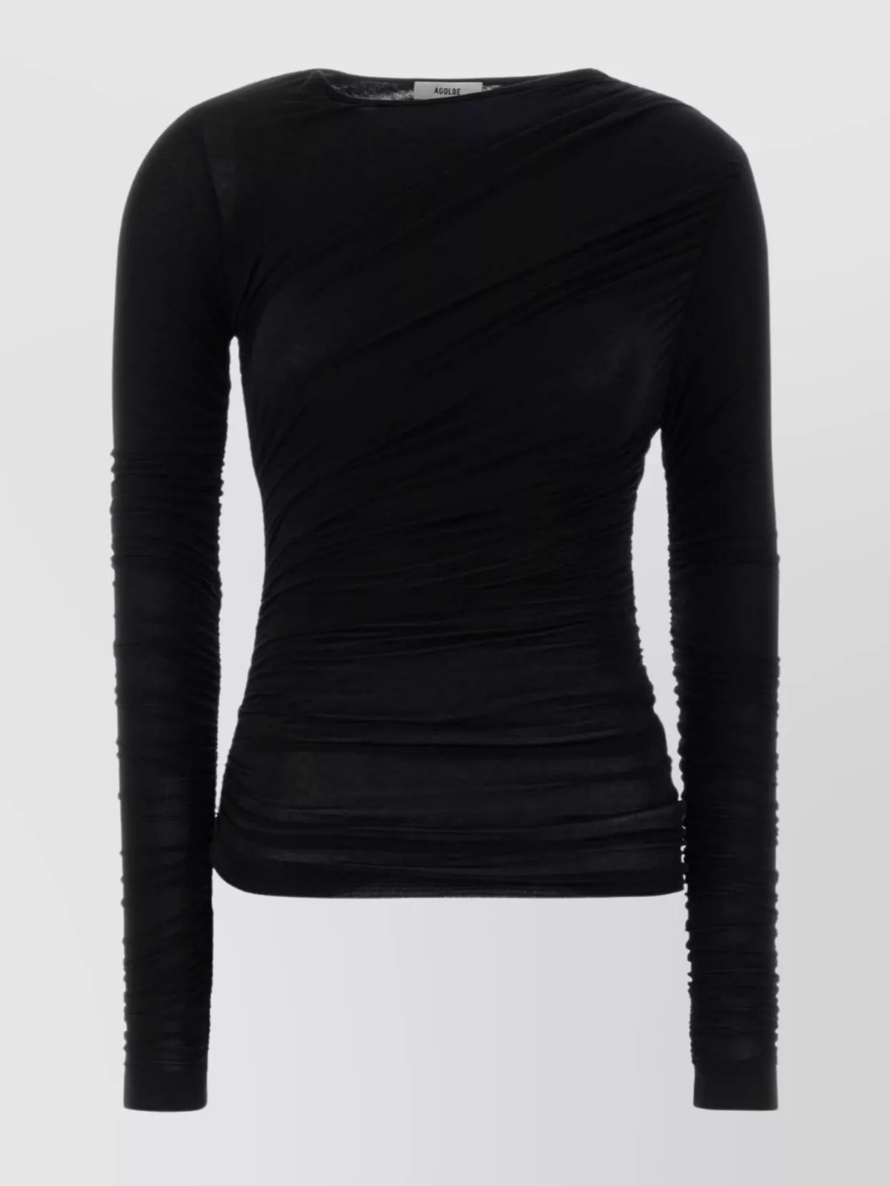 Agolde Tania Top With Crew Neck And Long Sleeves