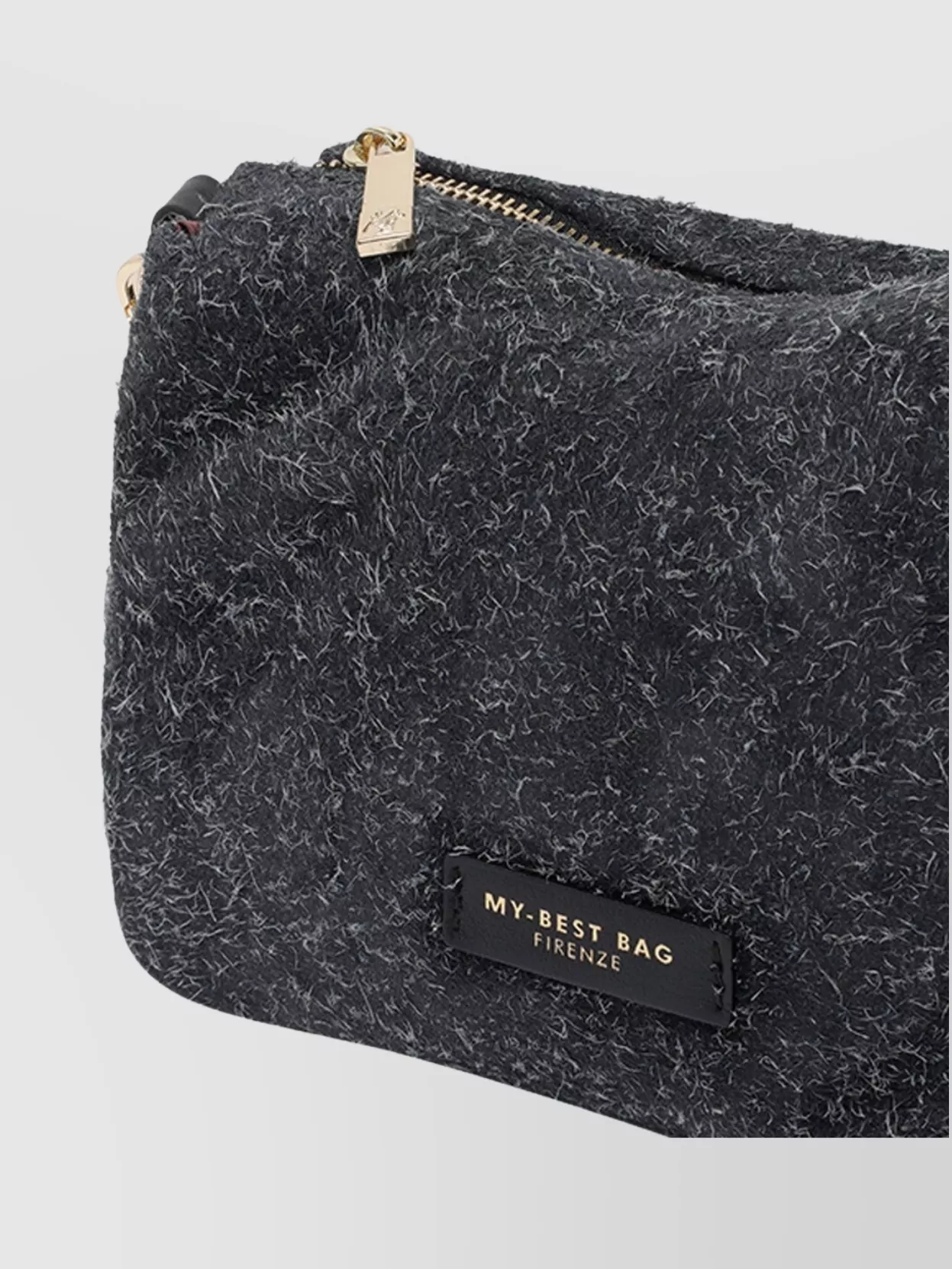 My Best Bag Firenze Textured Fabric Shoulder Bag With Chain Strap