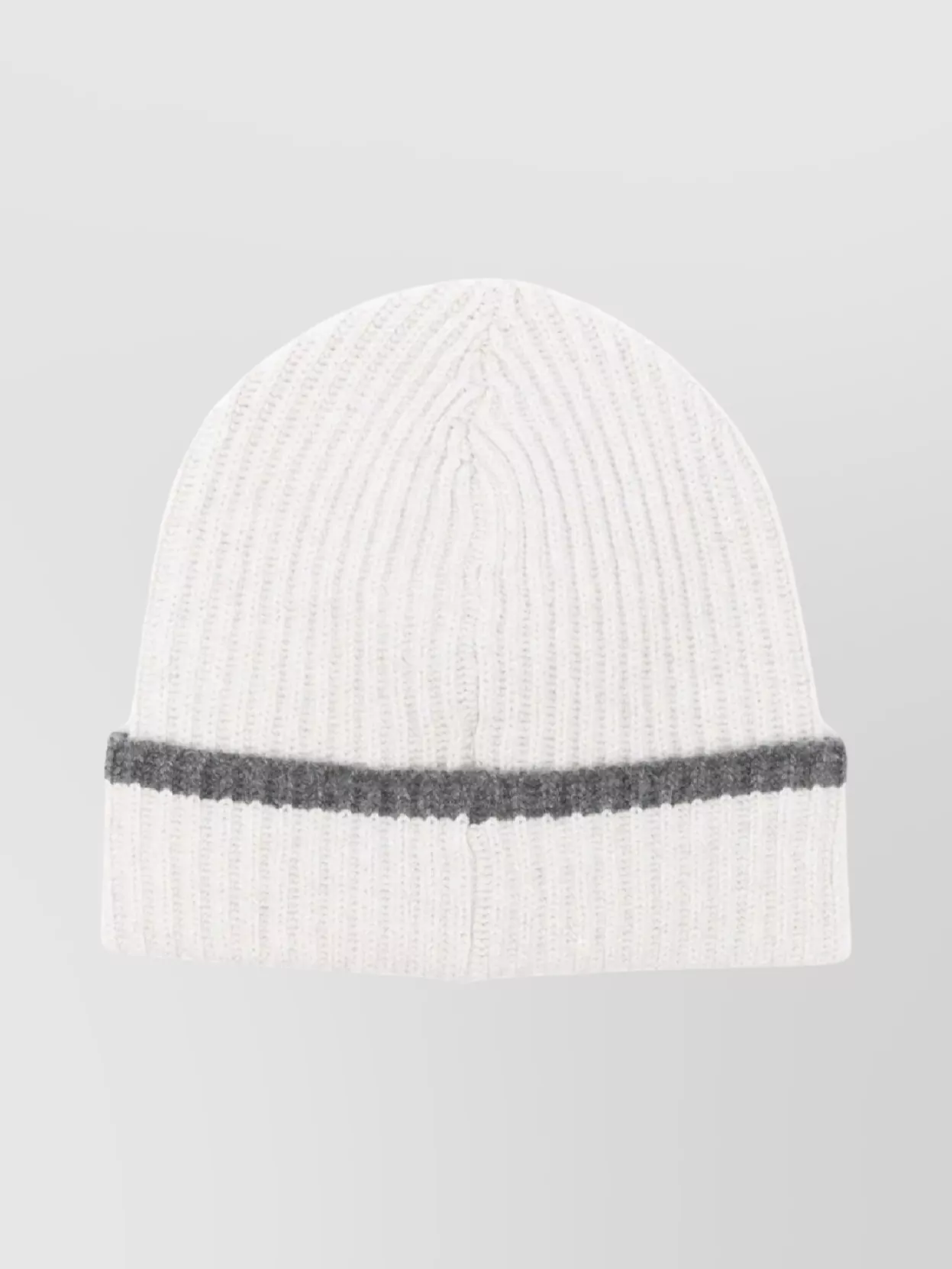 Brunello Cucinelli Folded Brim Hat Ribbed Texture In White