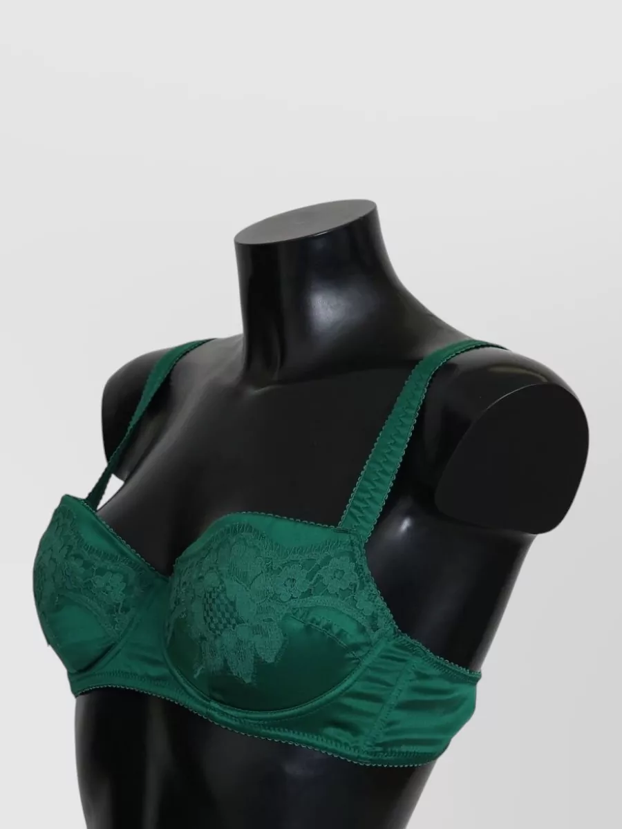Dolce&Gabbana Silk Floral Lace Bra