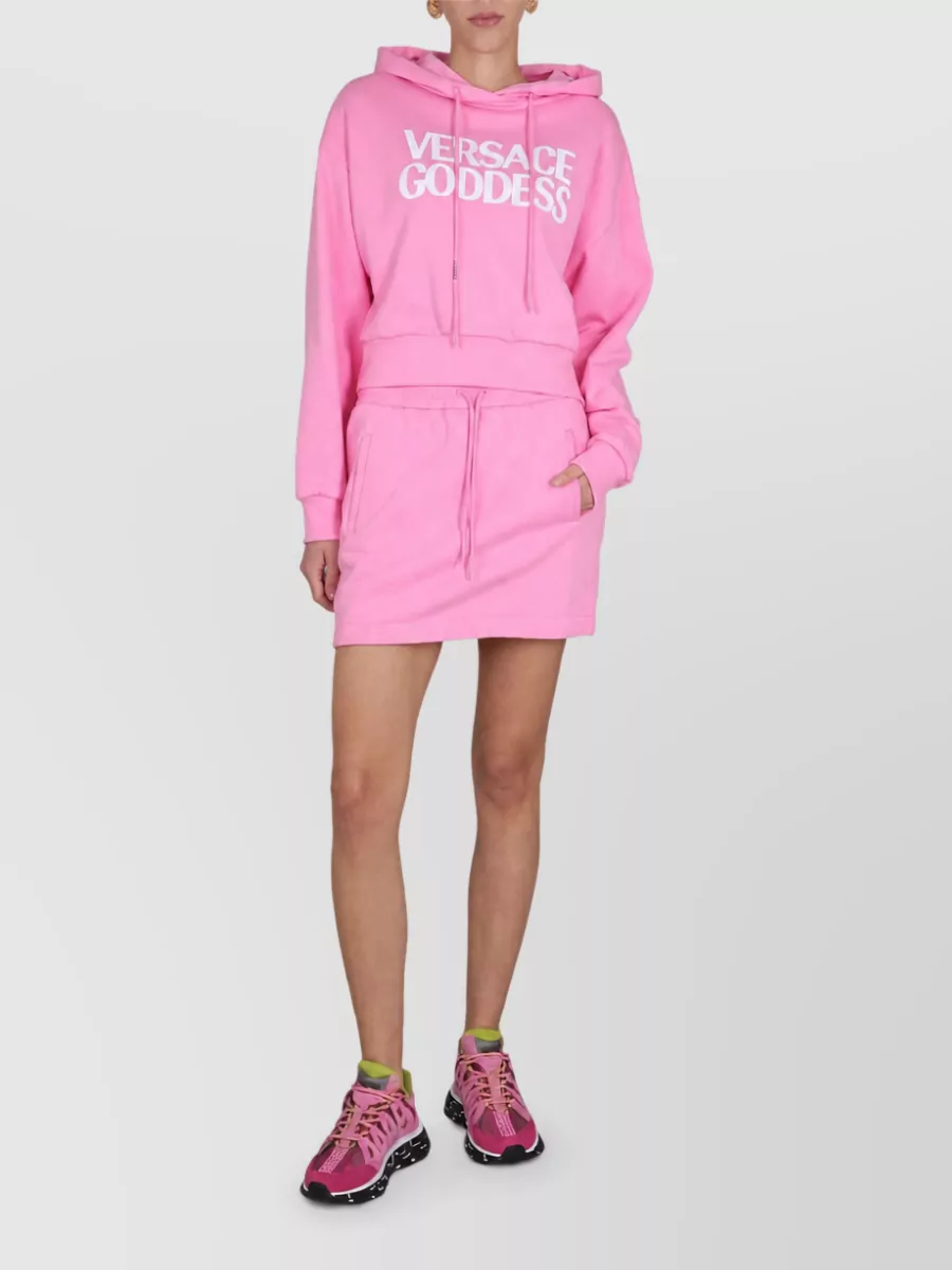 Versace cotton cropped sweatshirt