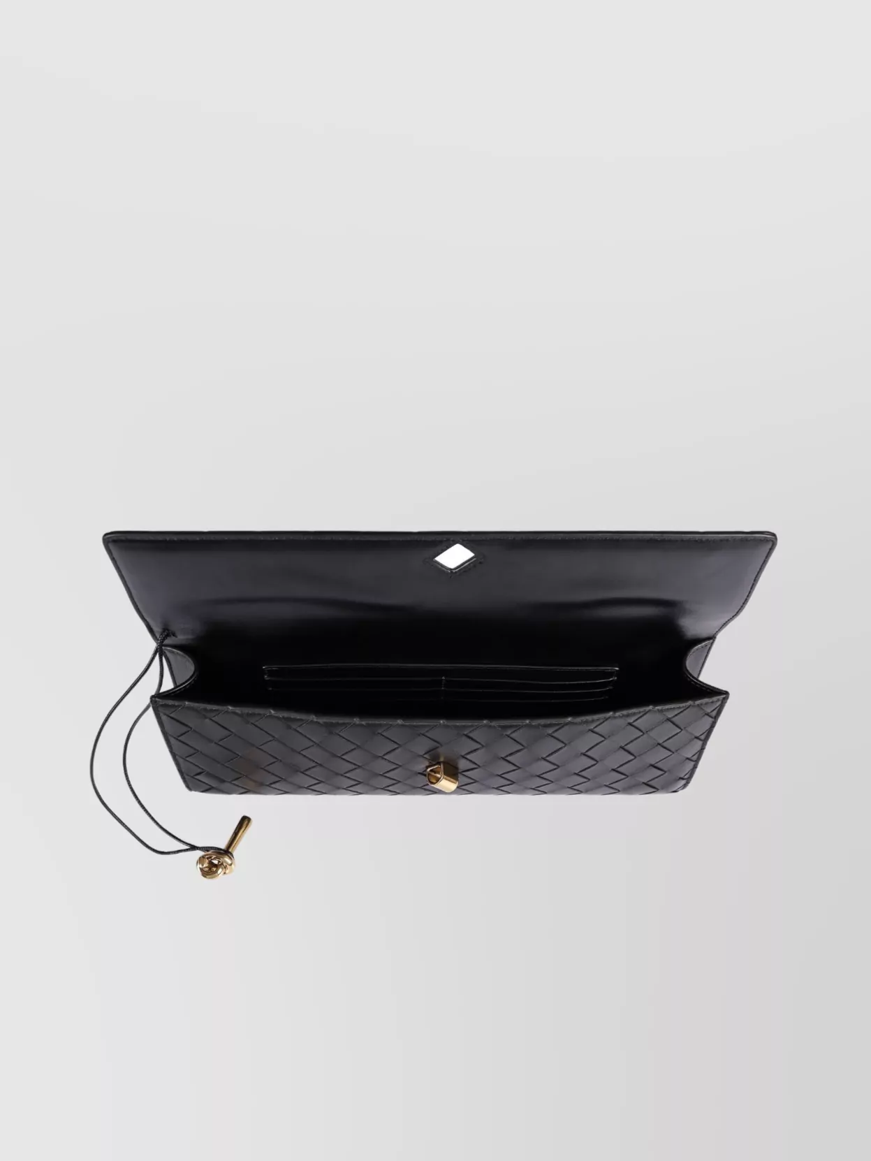 Bottega Veneta Leather Clutch Intrecciato Design
