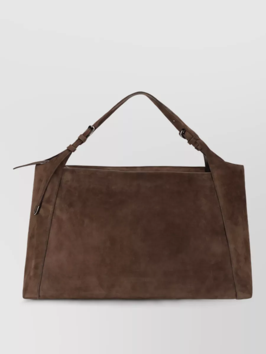 Brunello Cucinelli na suede leather tote bag