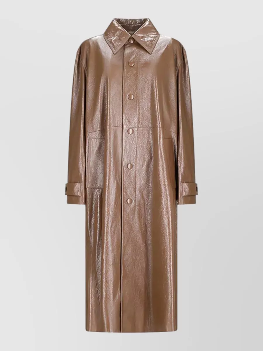 Jil Sander leather fitted jacket