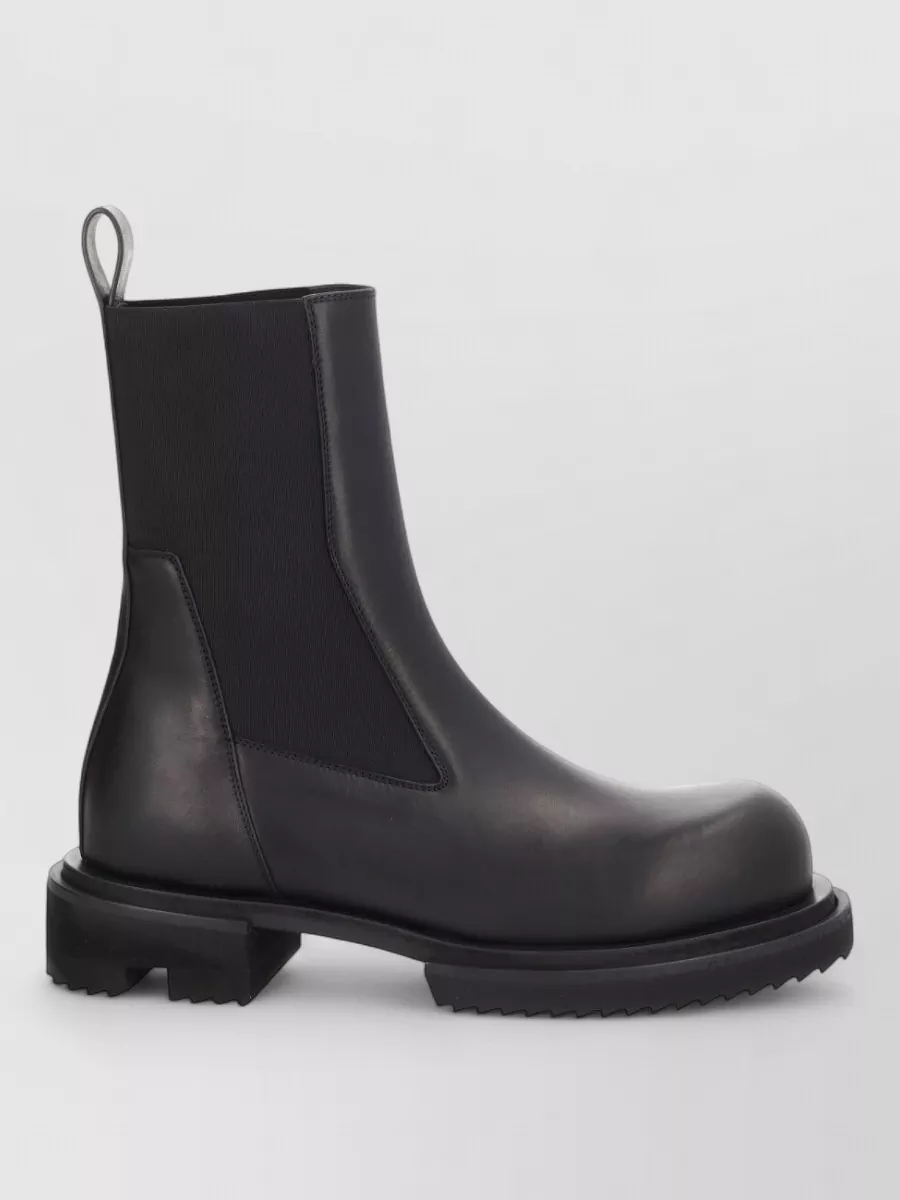 Rick Owens Beatle Ankle Boots Elastic Panels Tabs