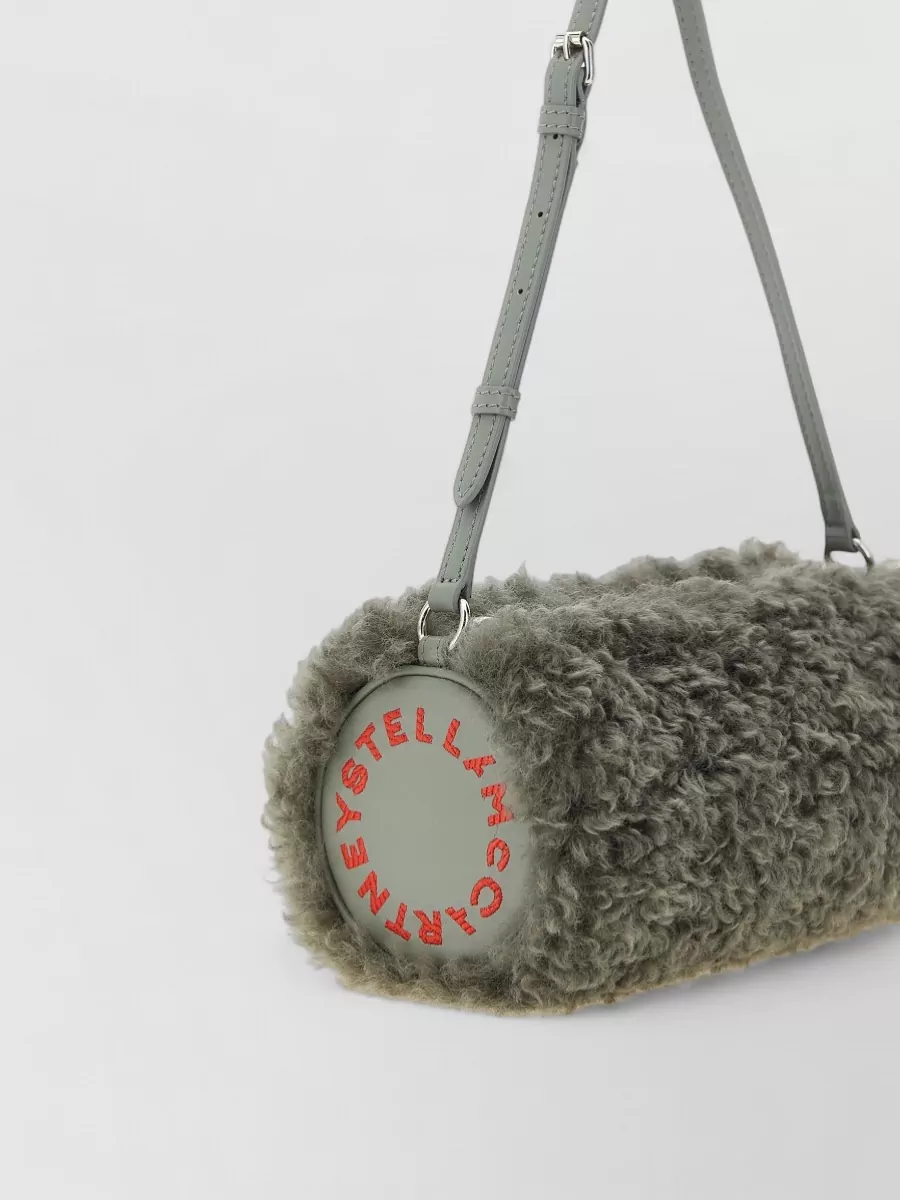 Stella Mccartney Stella Logo Shearling Shoulder Bag