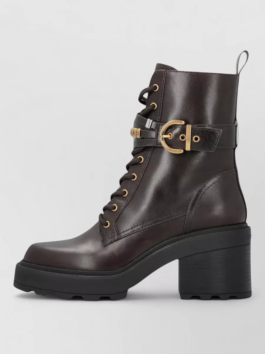 Pinko Calf Leather Lace-Up Shoes