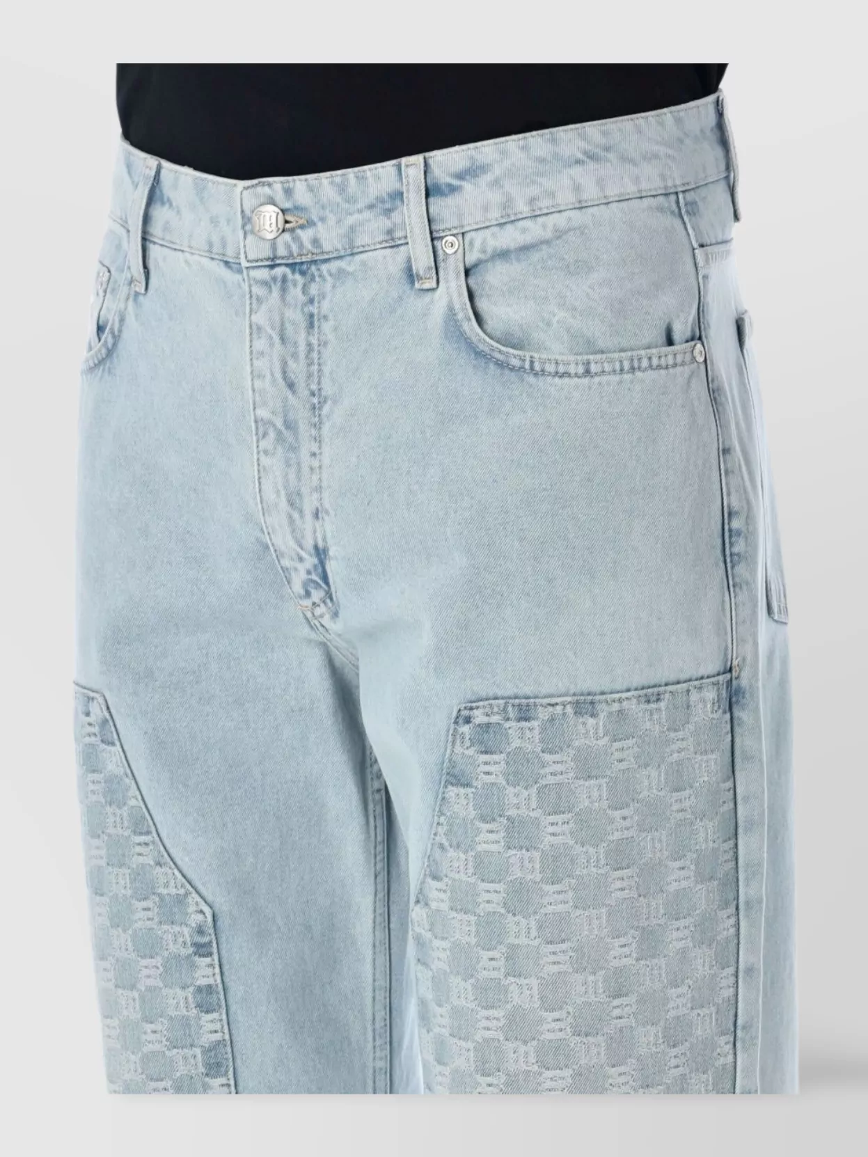Misbhv Monogram-embroidered Carpenter Denim Trousers