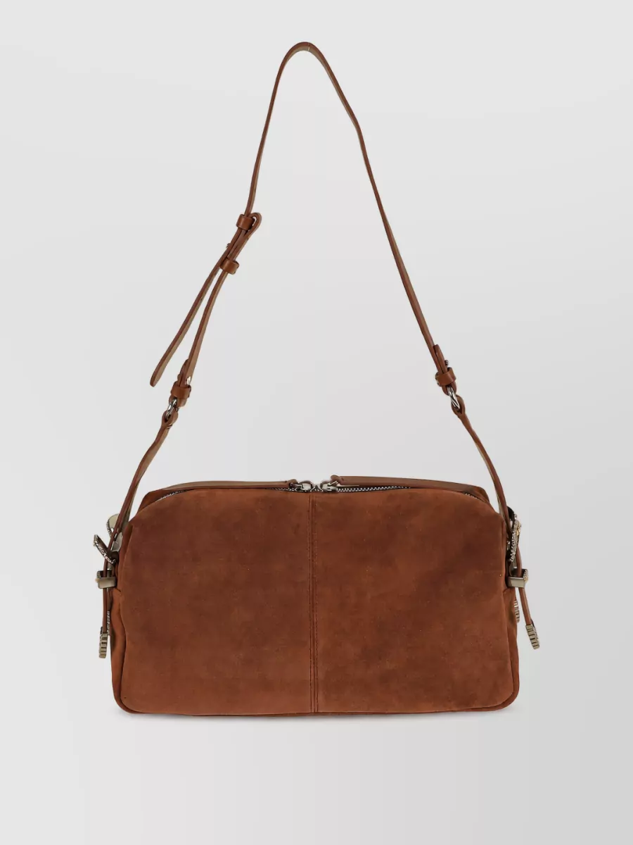 Pinko love bag classic suede clutch bag