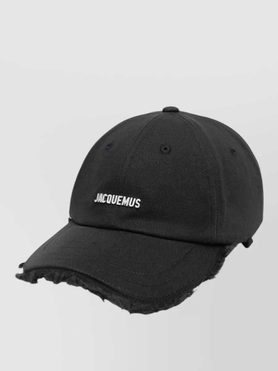 Jacquemus frayed-edge cotton baseball cap