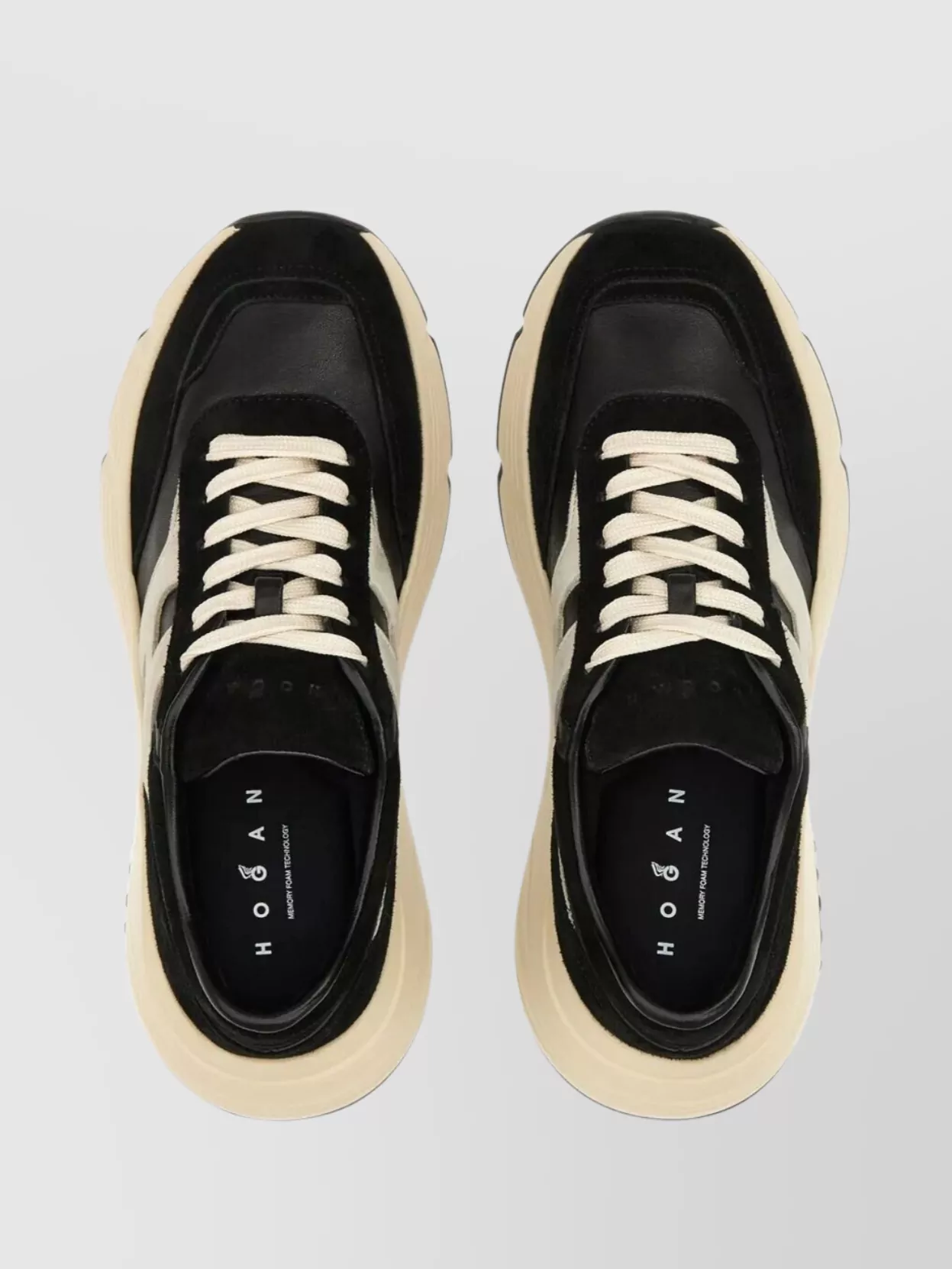 Hogan Suede And Nappa Leather Sneakers With Contrast Panel