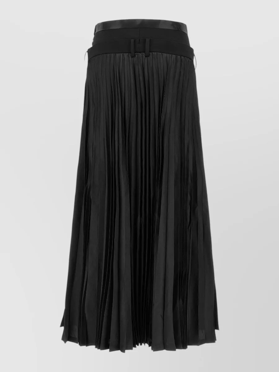 Junya Watanabe wool pleated hybrid wide-leg trousers