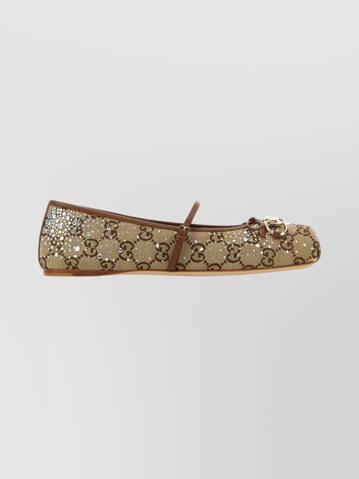 Gucci Ballerina Shoes With Buckle And Embellishments