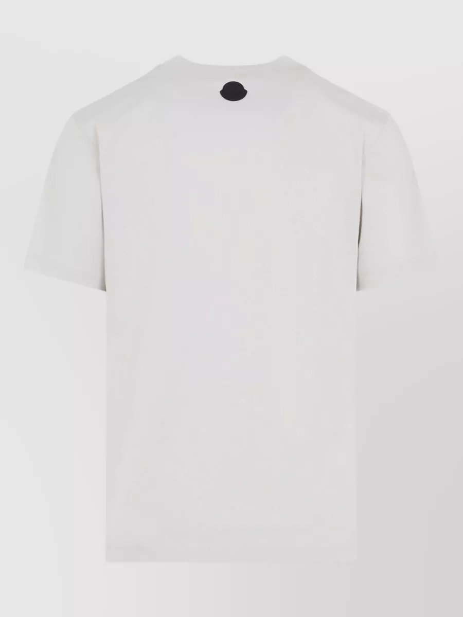 Moncler Ribbed Crew Neck Cotton Short-Sleeve T-Shirt