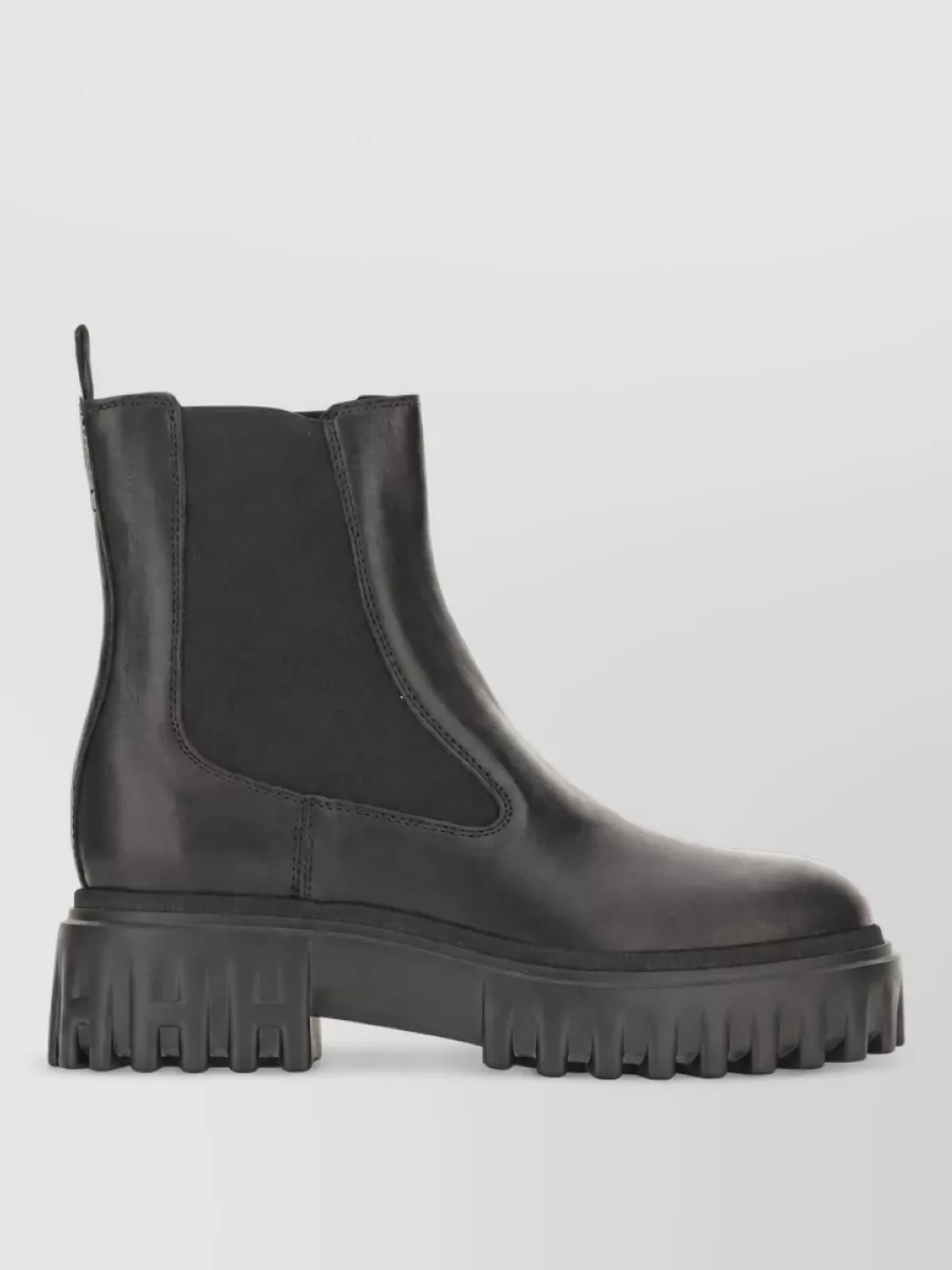 Hogan Leather Lace-Up Boots