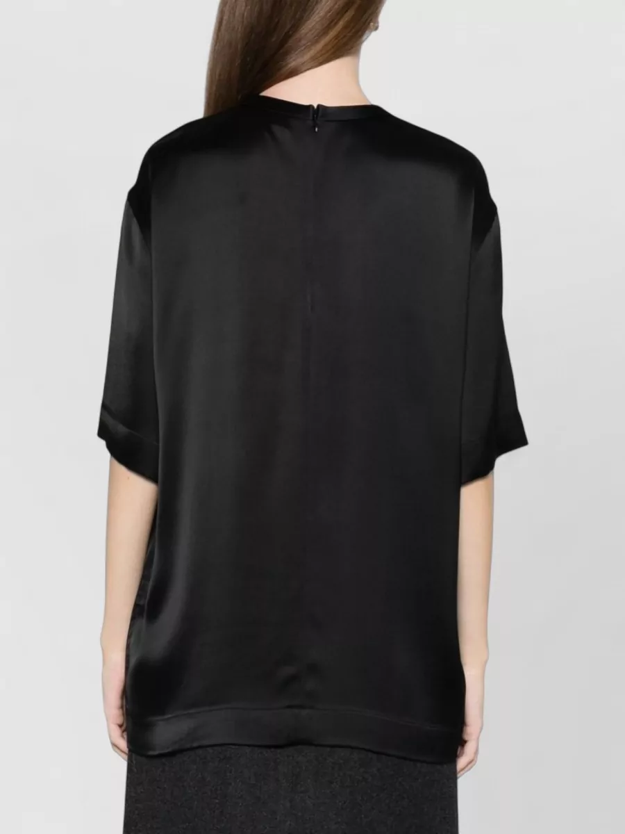 Totême Luxurious Satin Short Sleeve Top