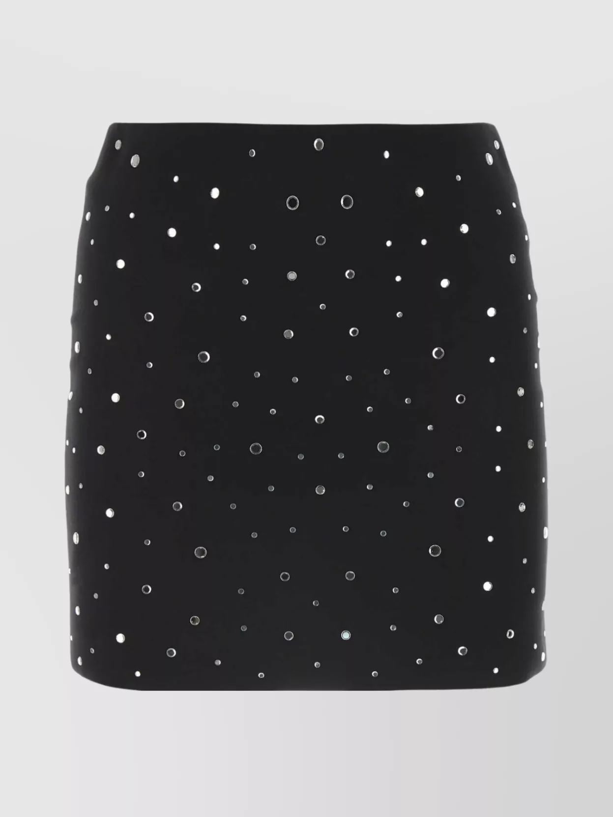 Shop Giuseppe Di Morabito Stretch Cotton Blend Mini Skirt With Embellished Detail