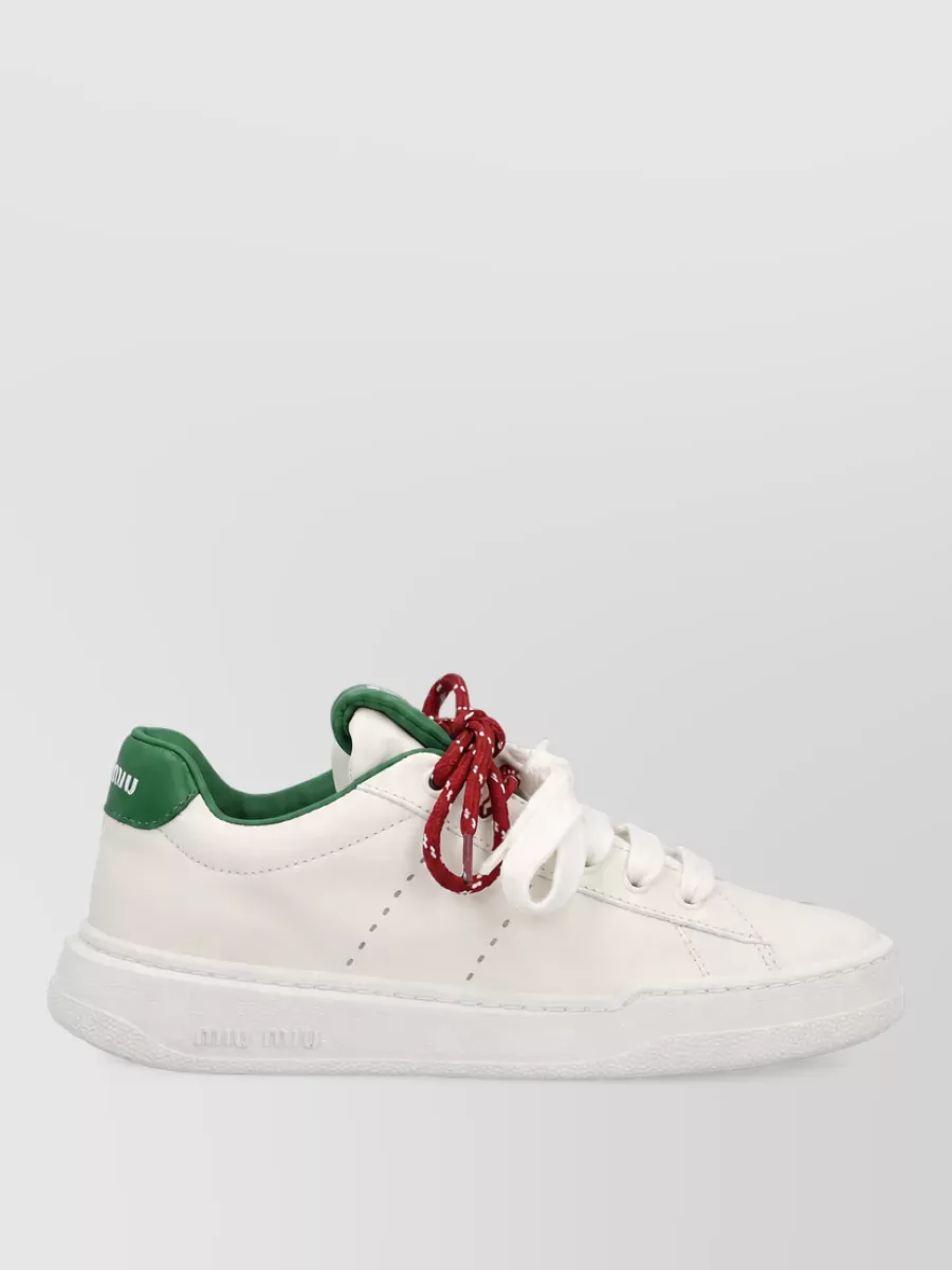Miu Miu leather low top sneakers