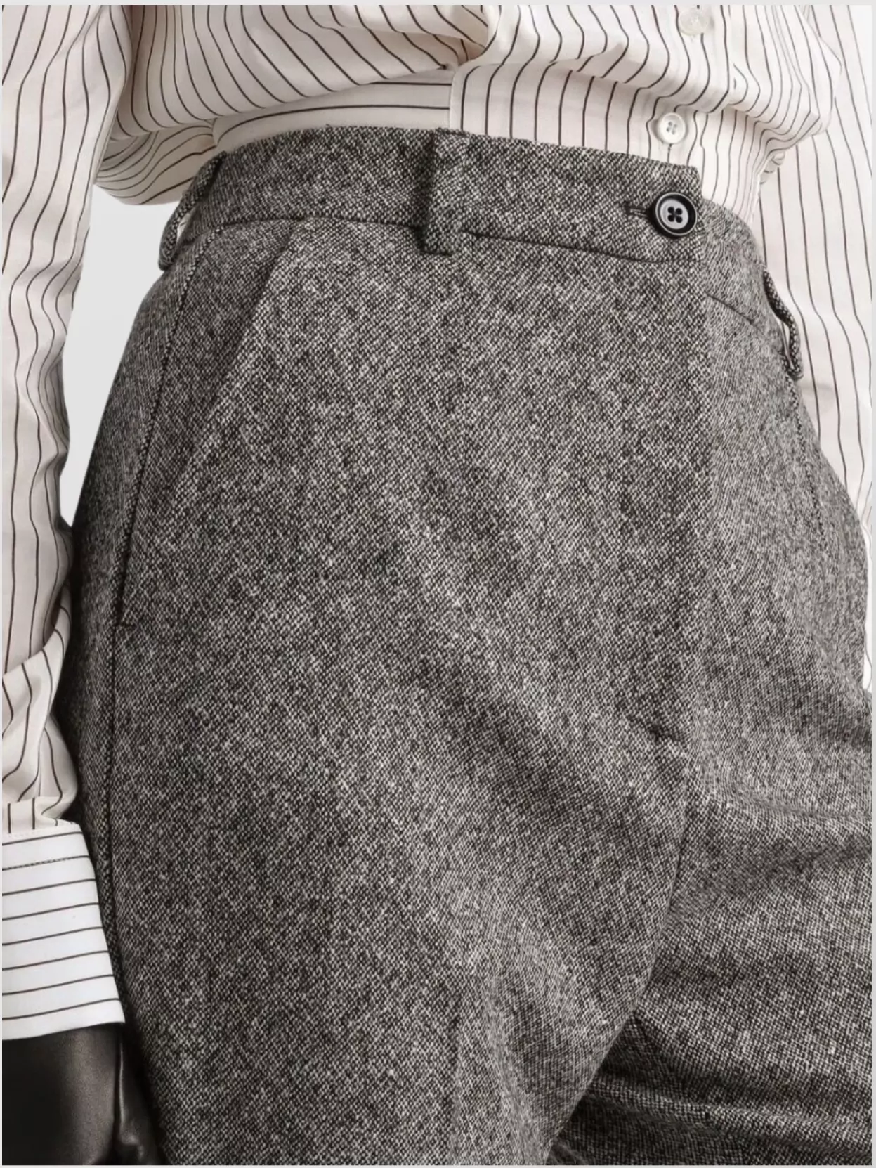 Dolce & Gabbana Wool Tailored Trousers Featuring Textured Fabric In Gray