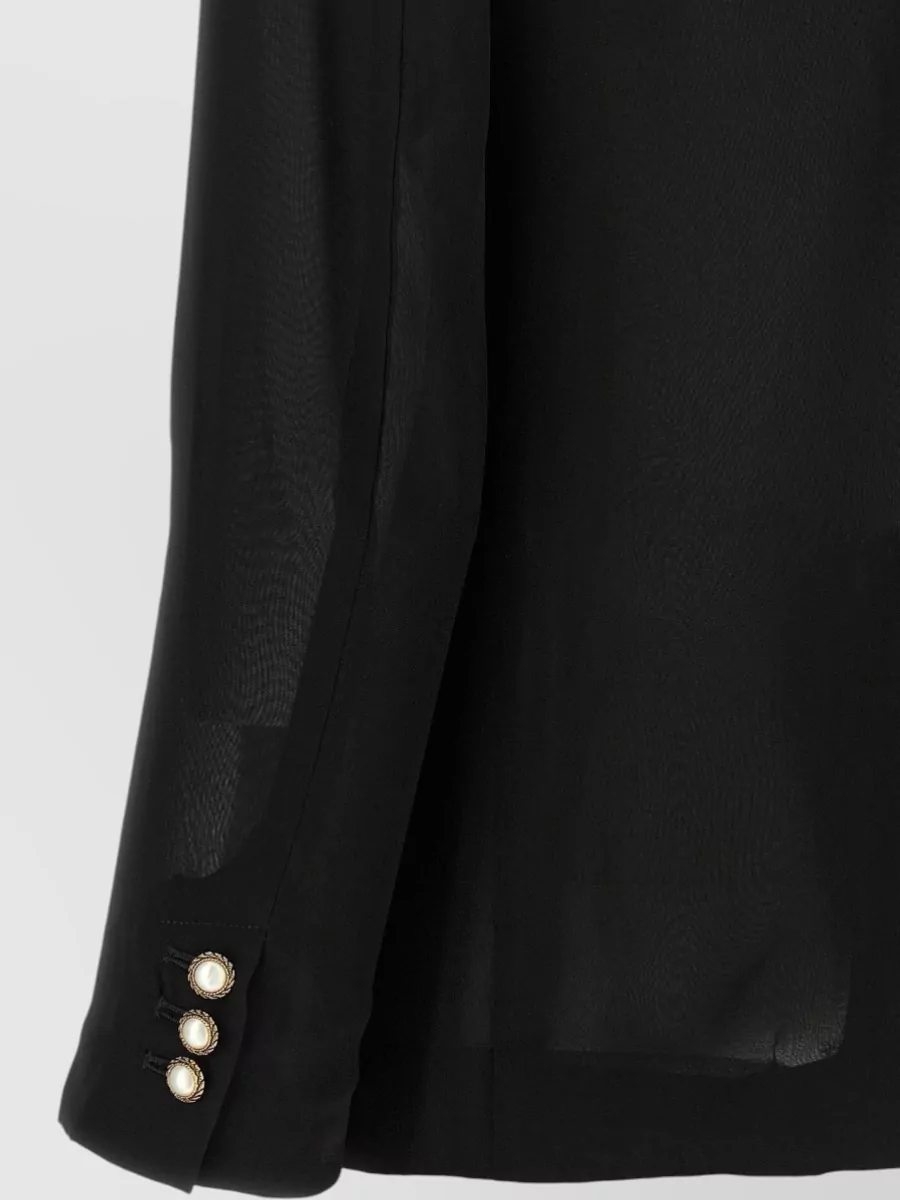 Comme Des Garçons Single-Breasted Jewel-Button Blazer