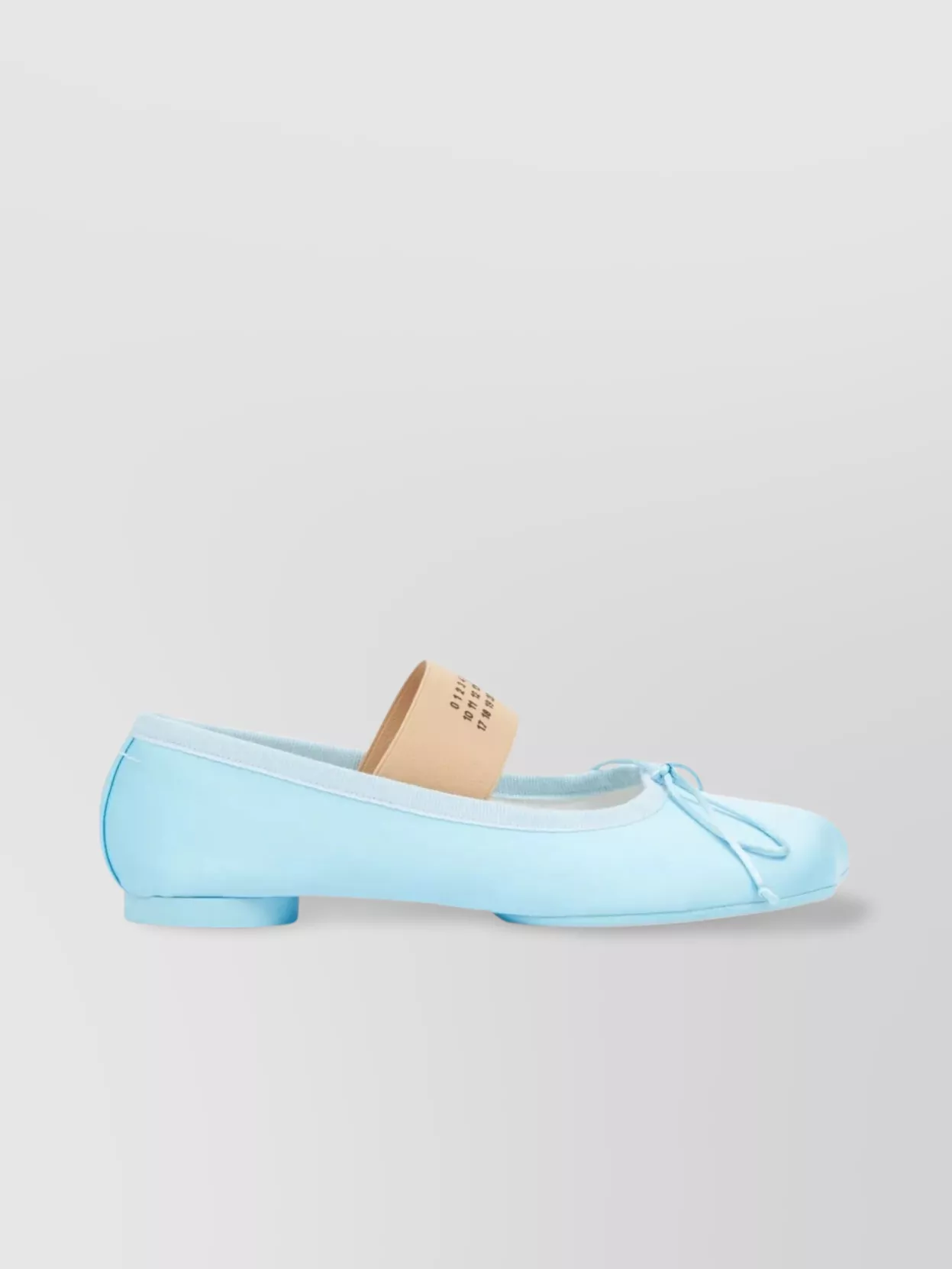 Mm6 Maison Margiela Bow Detail Elasticated Band Ballerina Shoes