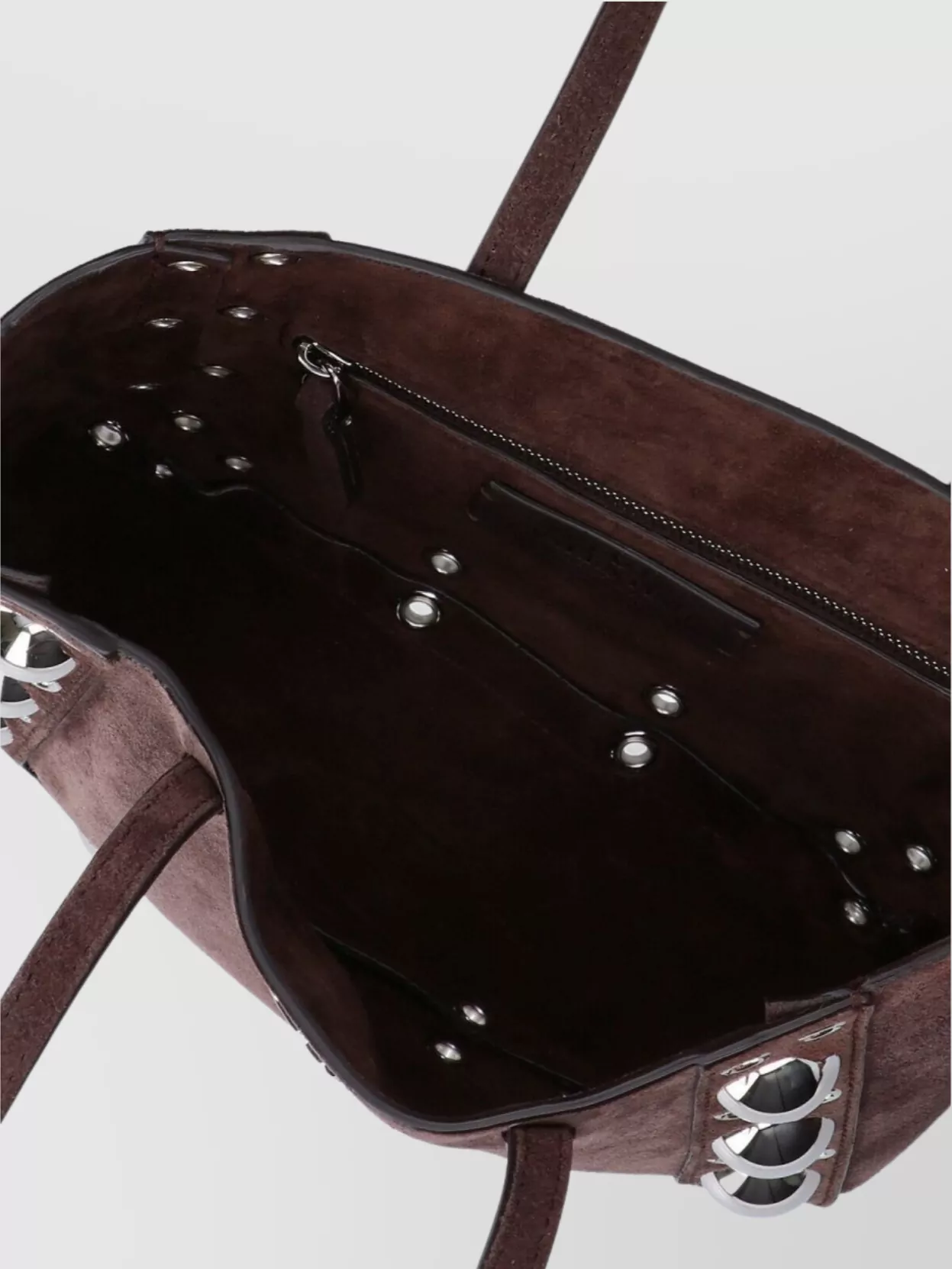 Valentino Garavani Studded Suede Double Handles Shoulder Bag