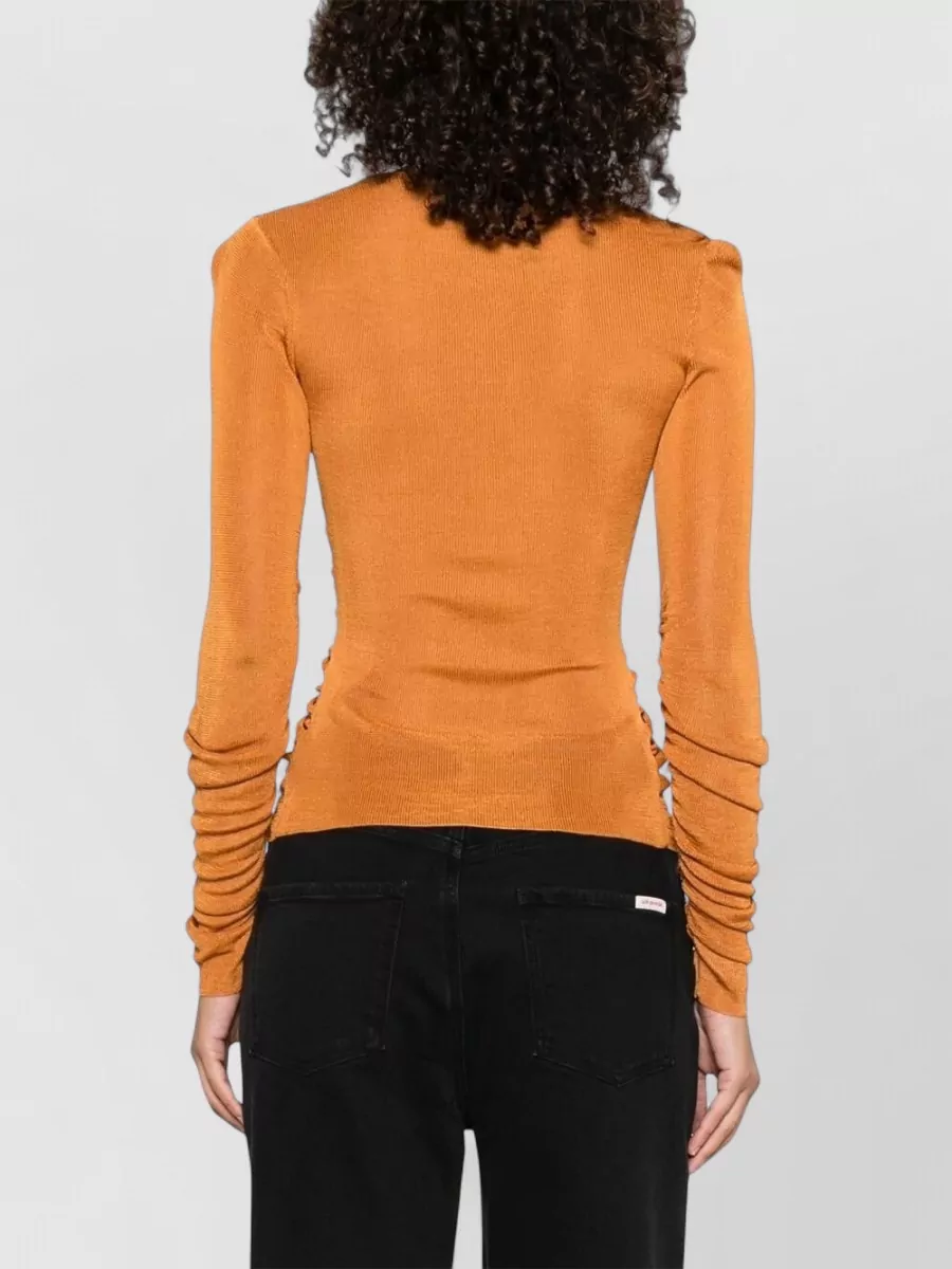 Self-Portrait Viscose V-Neck Knitted Top