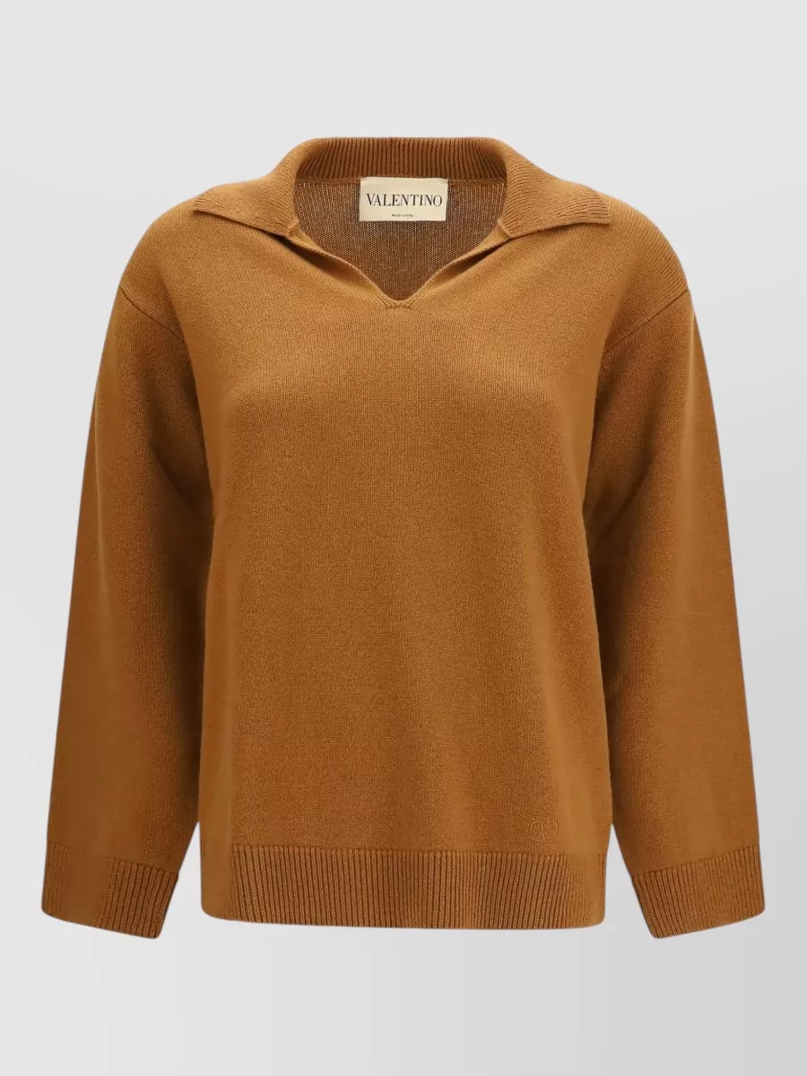Valentino cashmere v-neck long-sleeve sweater