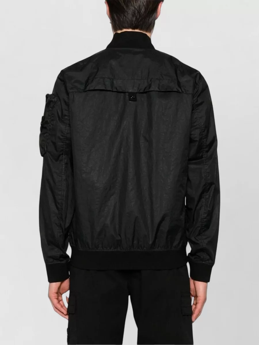Stone Island Nylon Bomber Jacket Arm Pocket Ribbed