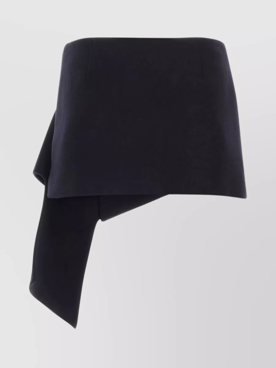 Shop Prada Geometric Detail Wrap Skirt In Black
