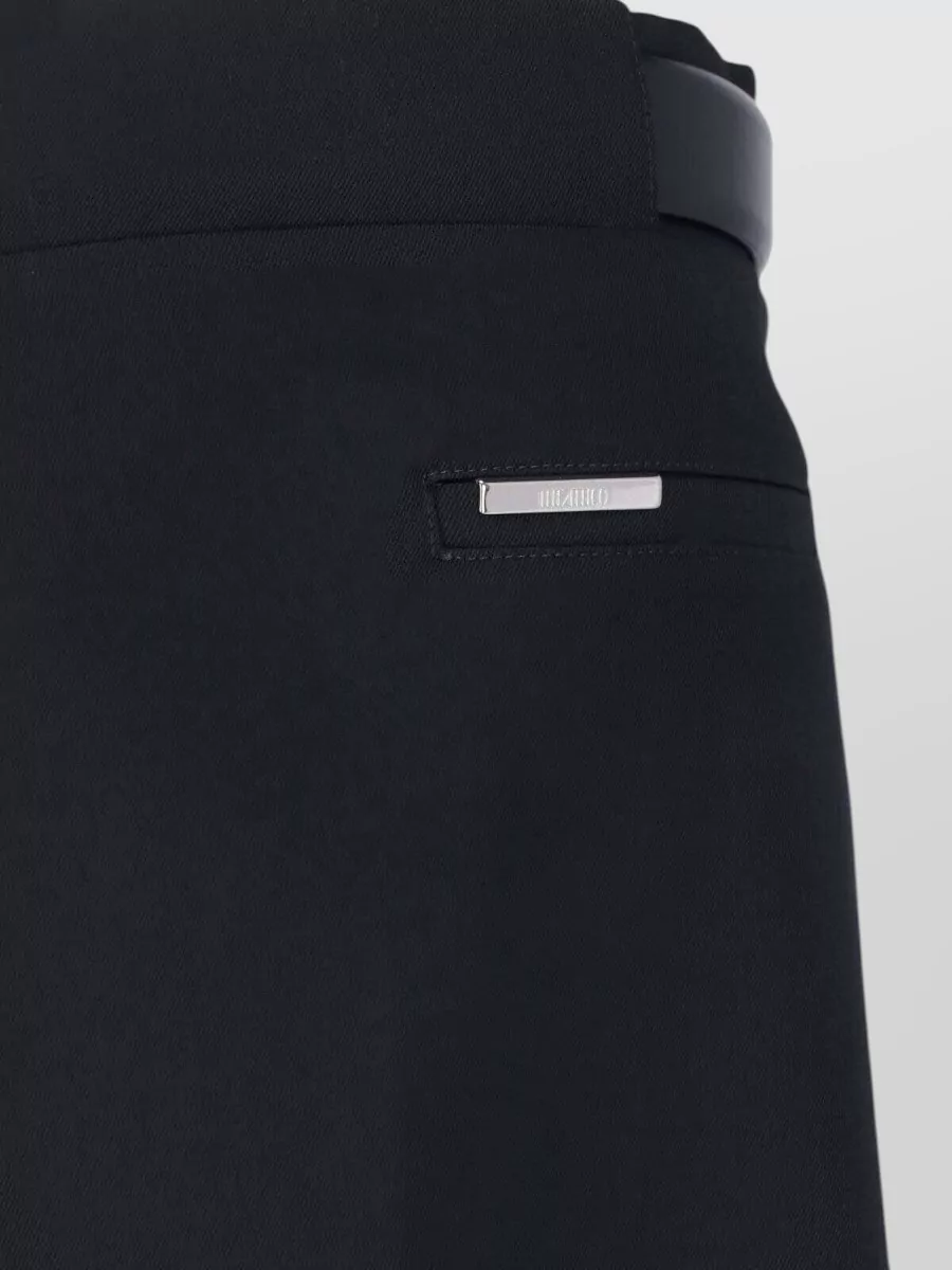 The Attico Wool Asymmetric Midi Skirt