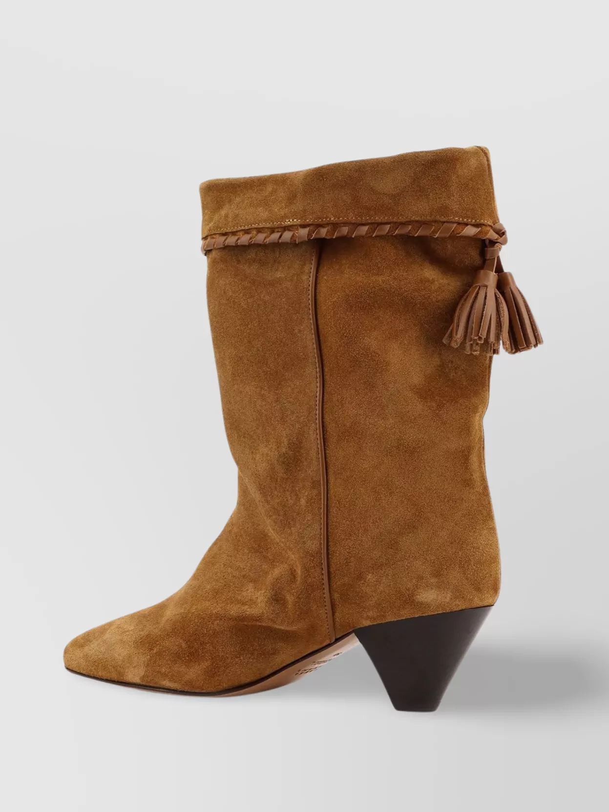Isabel Marant Tassel Suede Boots Cone Heel