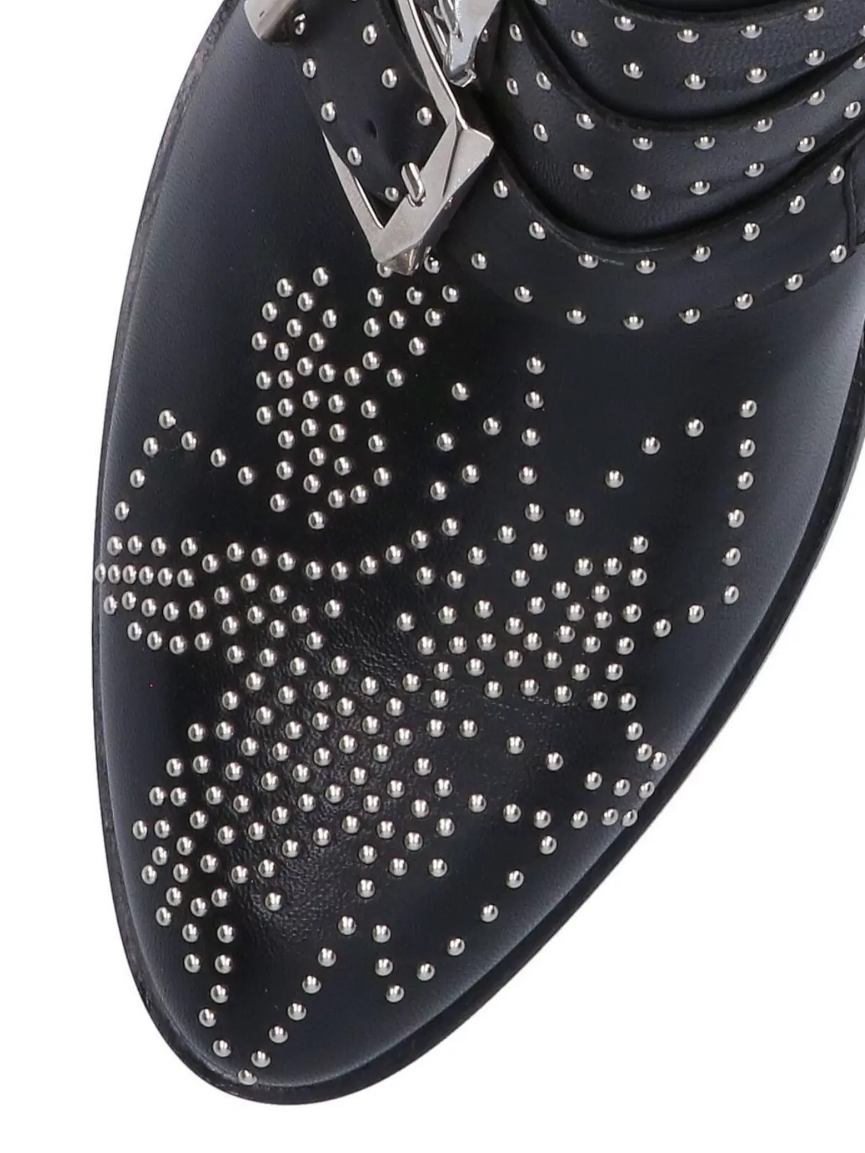 Shop Chloé Studded Pointed Toe Ankle Boots In Grey