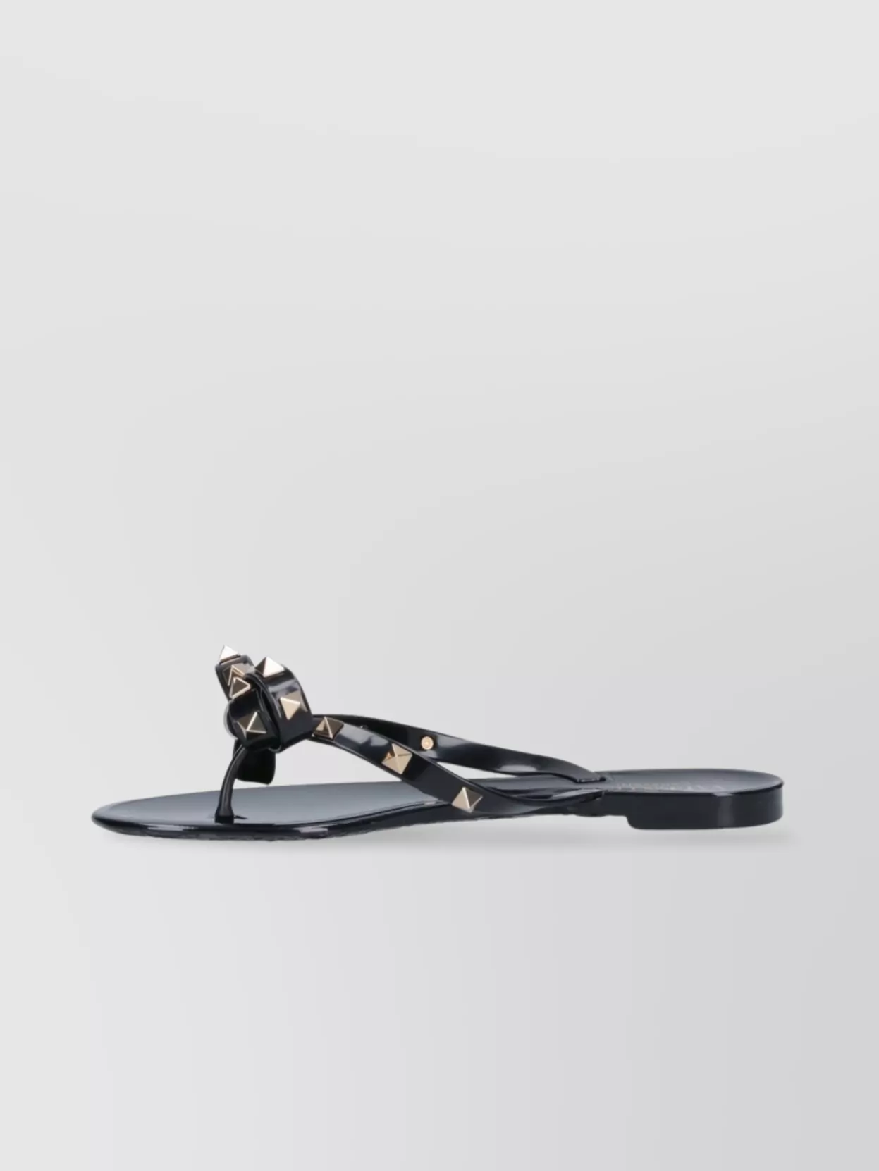 Valentino Garavani Heel Sandals With Bow Accent And Studded Embellishments