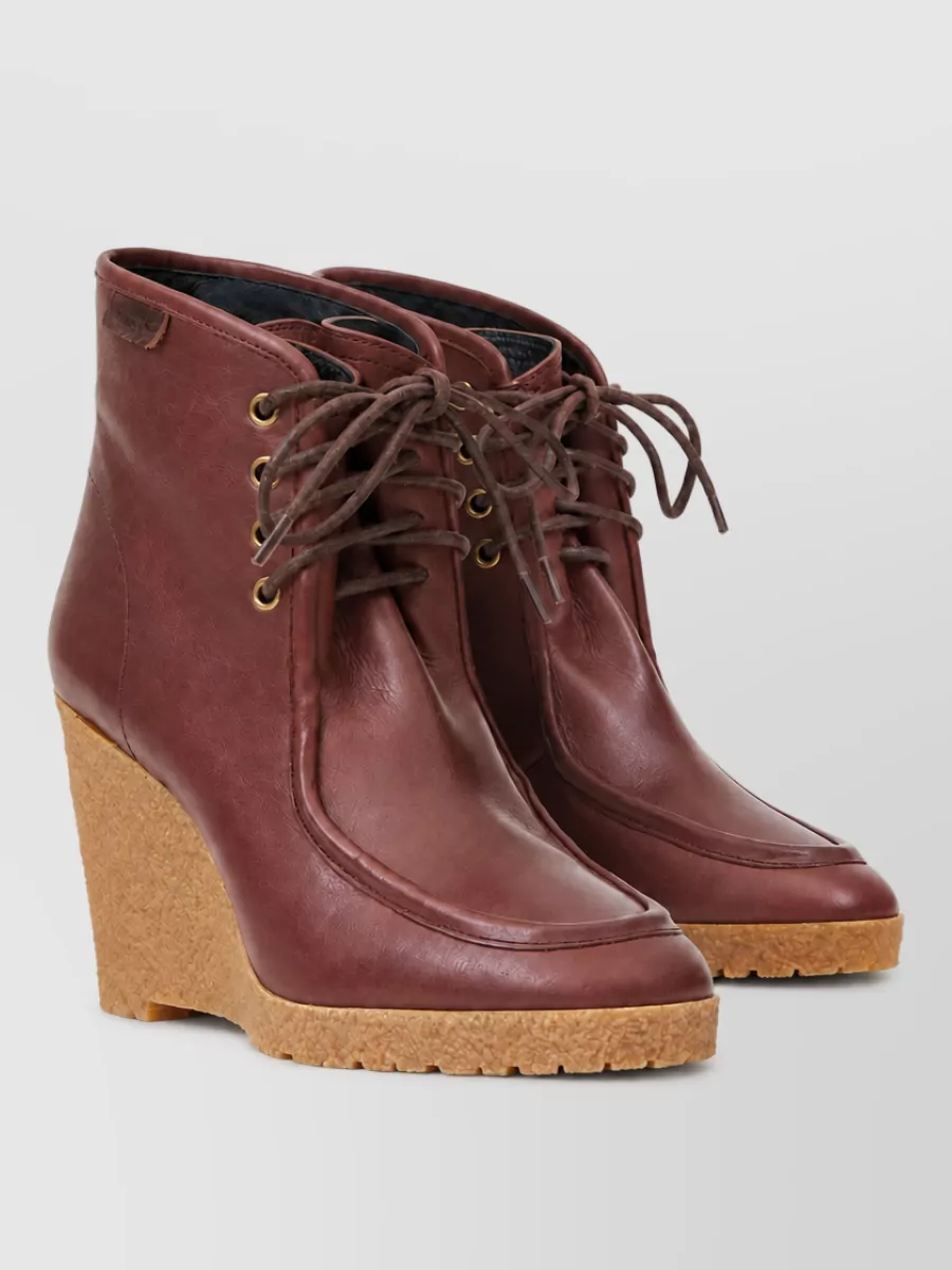Isabel Marant Leather Lace-Up Boots