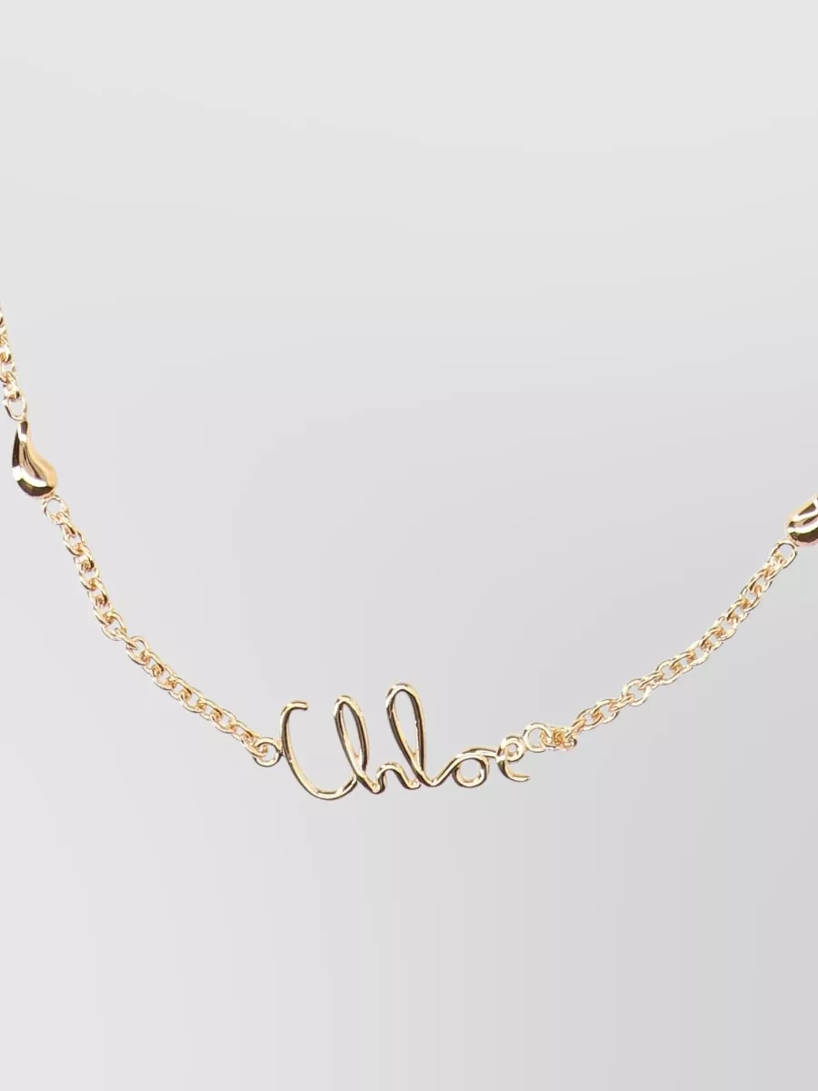 Chloé Bijoux Sunglasses Chain Design Rounded Frame In White