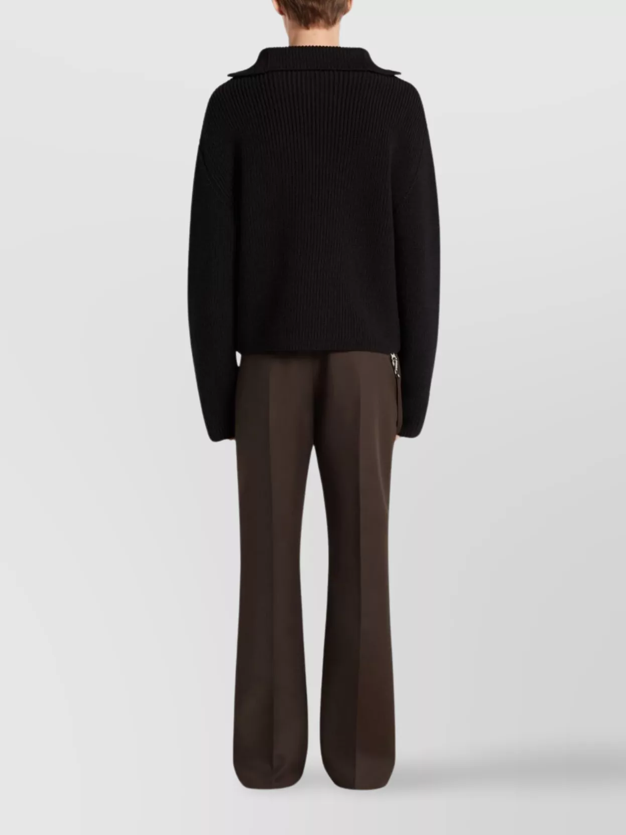 Courrèges Zip Wool Sweater High Collar